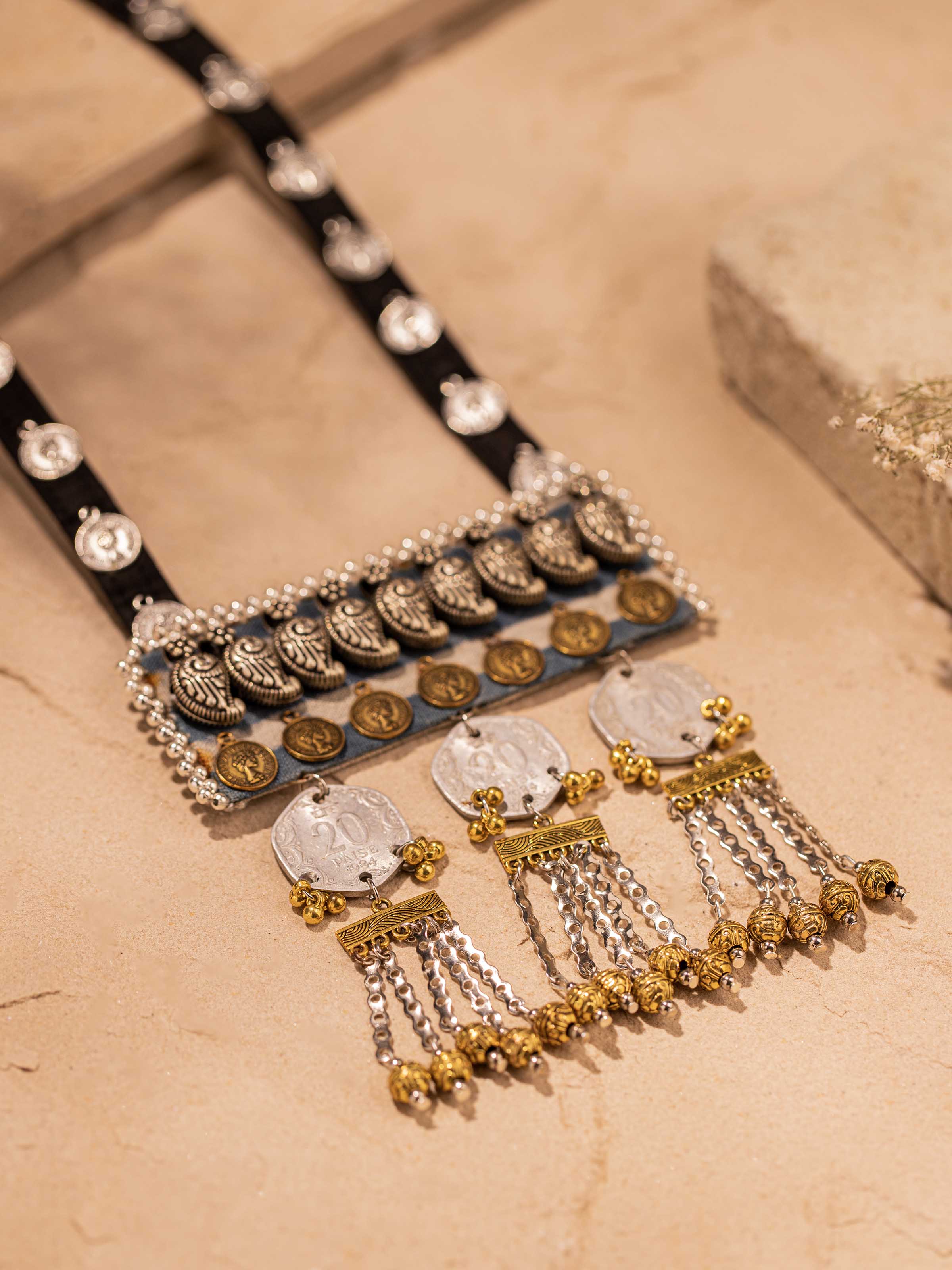 Ajrakh Long Necklace