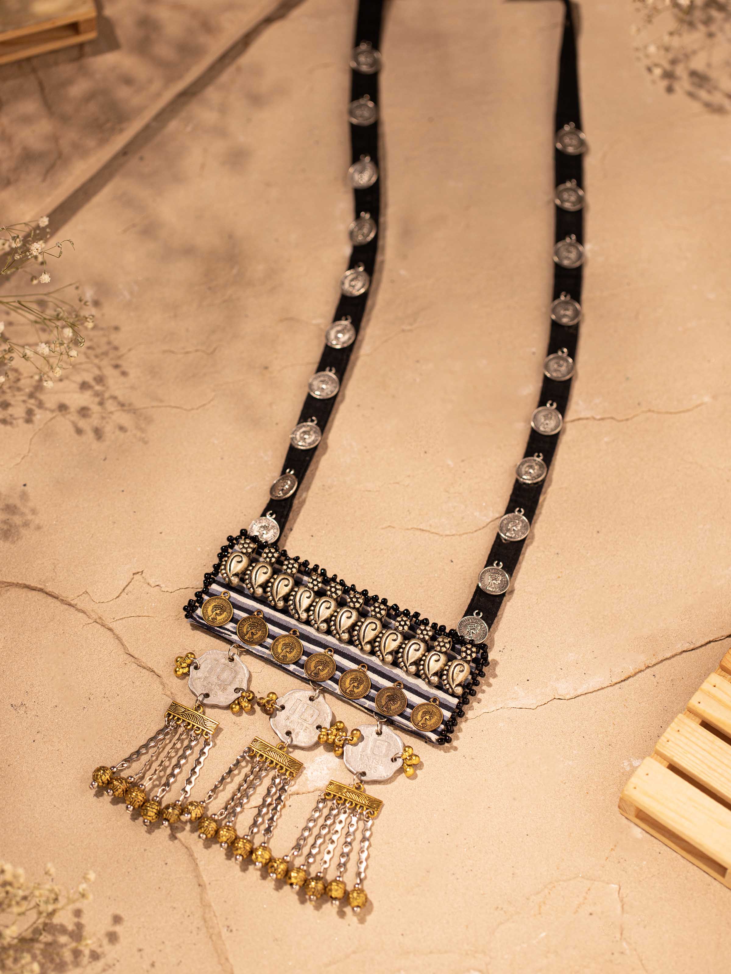 Ajrakh Long Necklace