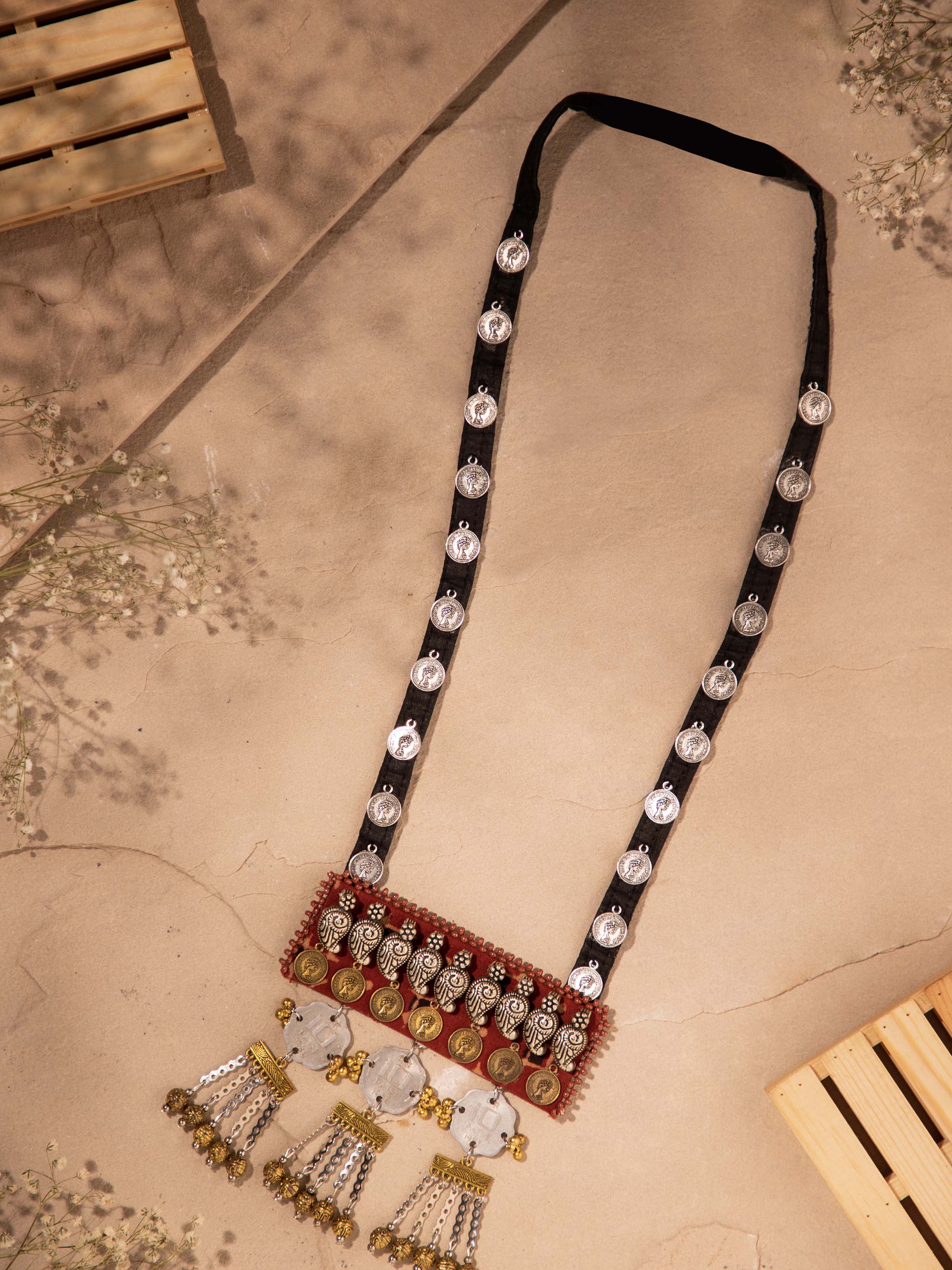 Ajrakh Long Necklace