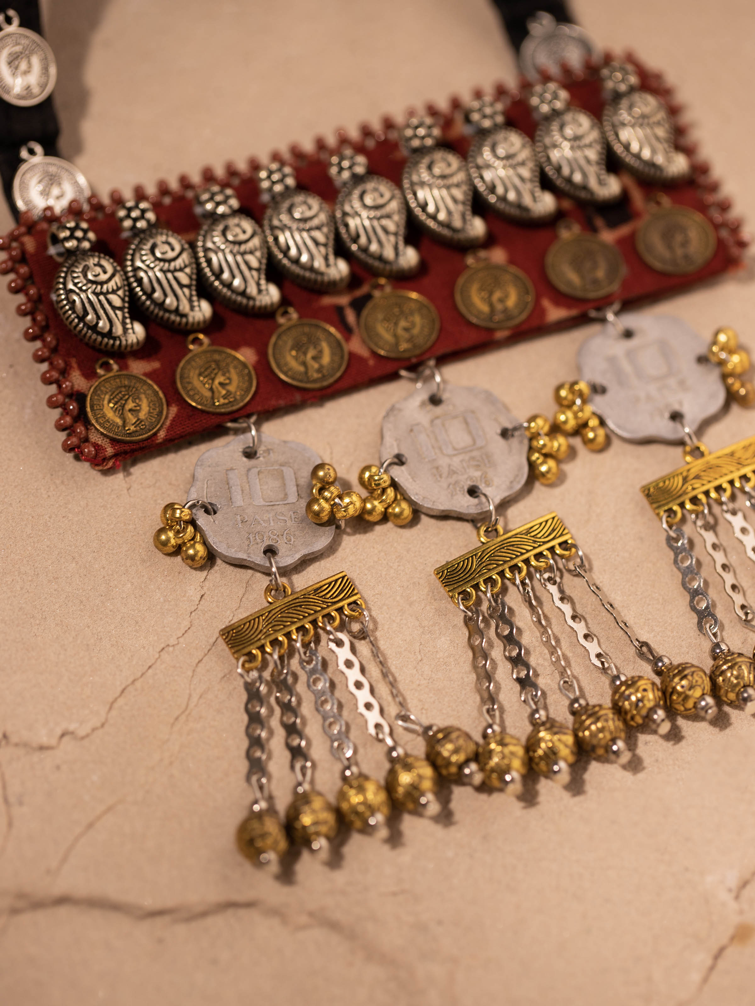 Ajrakh Long Necklace