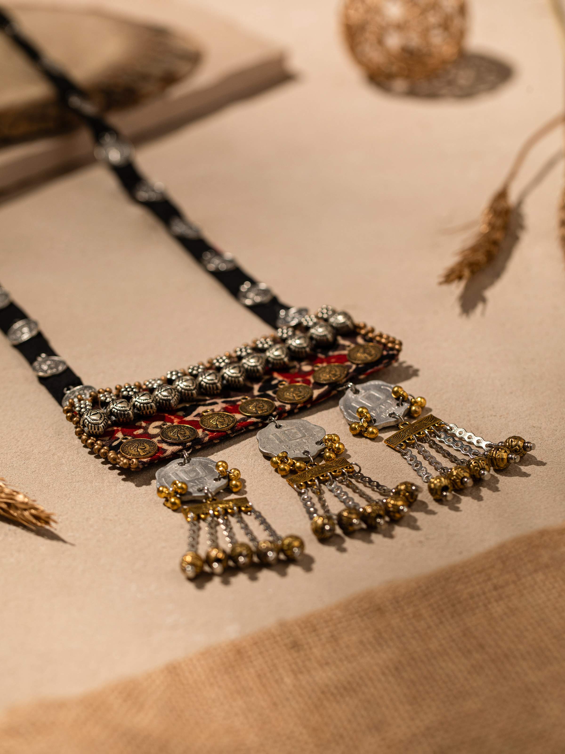 Ajrakh Long Necklace