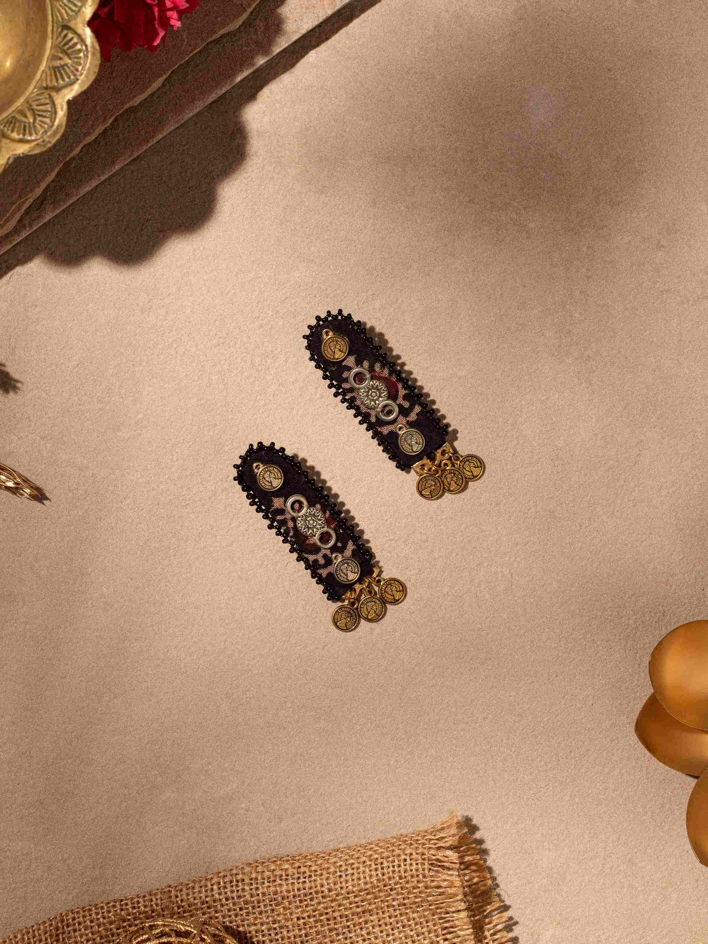 Ajrakh Drop Earrings