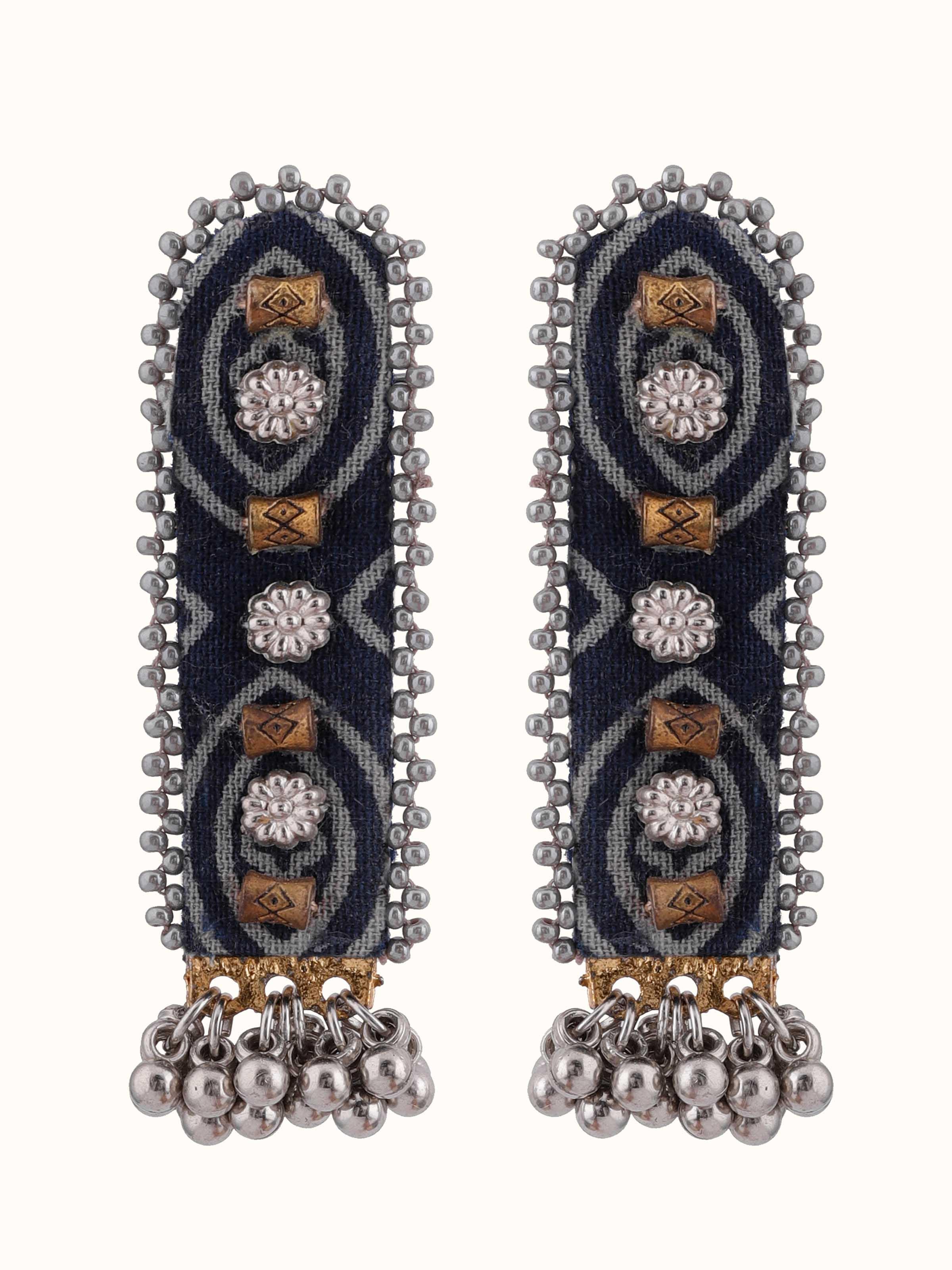 Ajrakh Drop Earrings