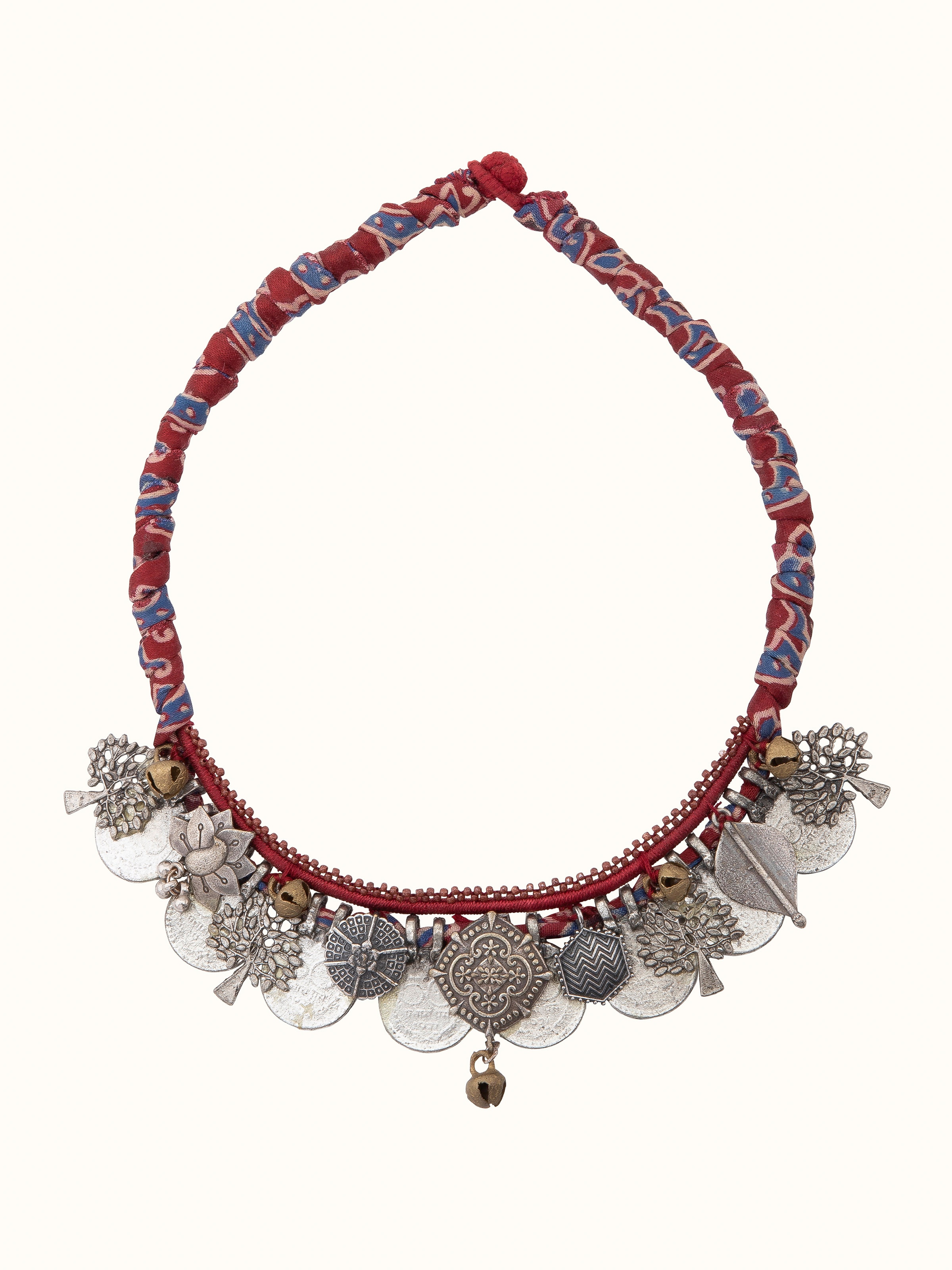 Ajrakh Collar Necklace