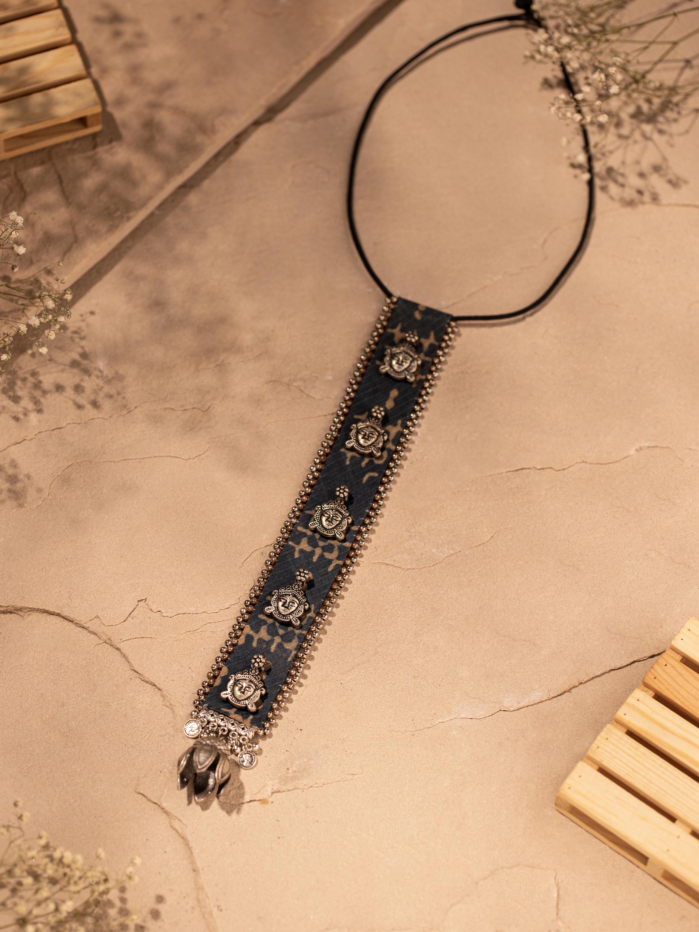 Ajrakh Long Necklace