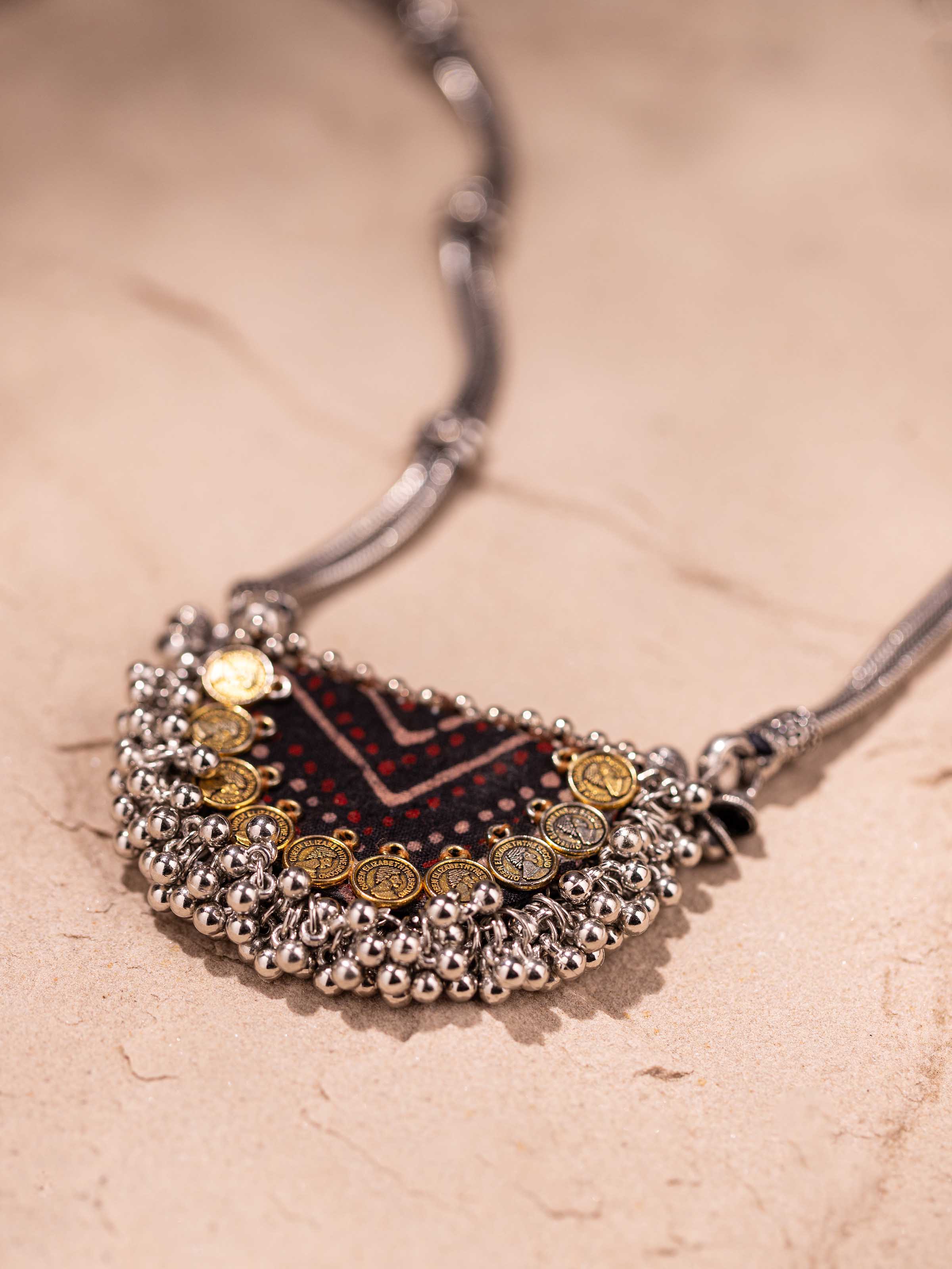 Ajrakh Long Necklace