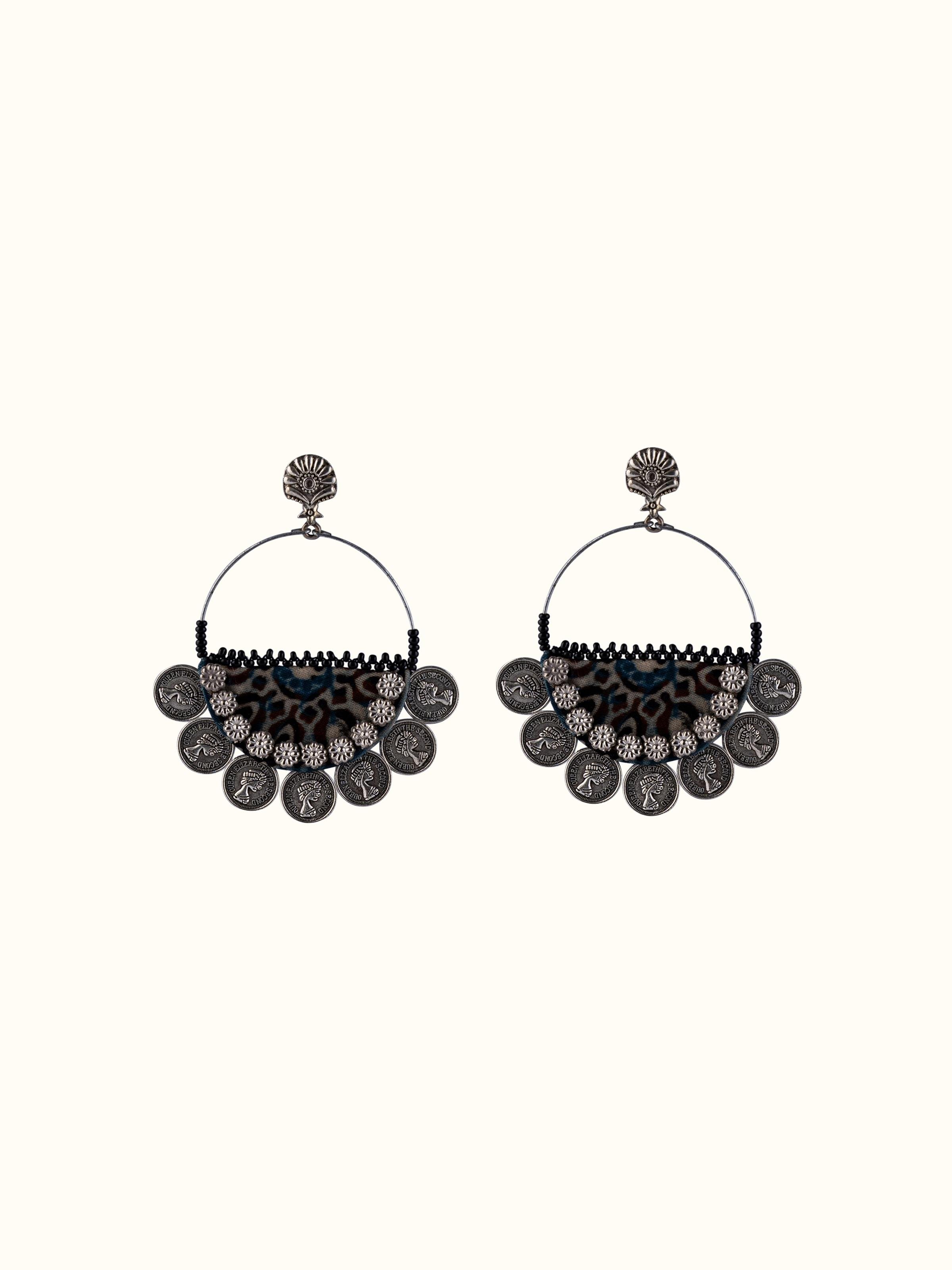 Ajrakh Drop Earrings