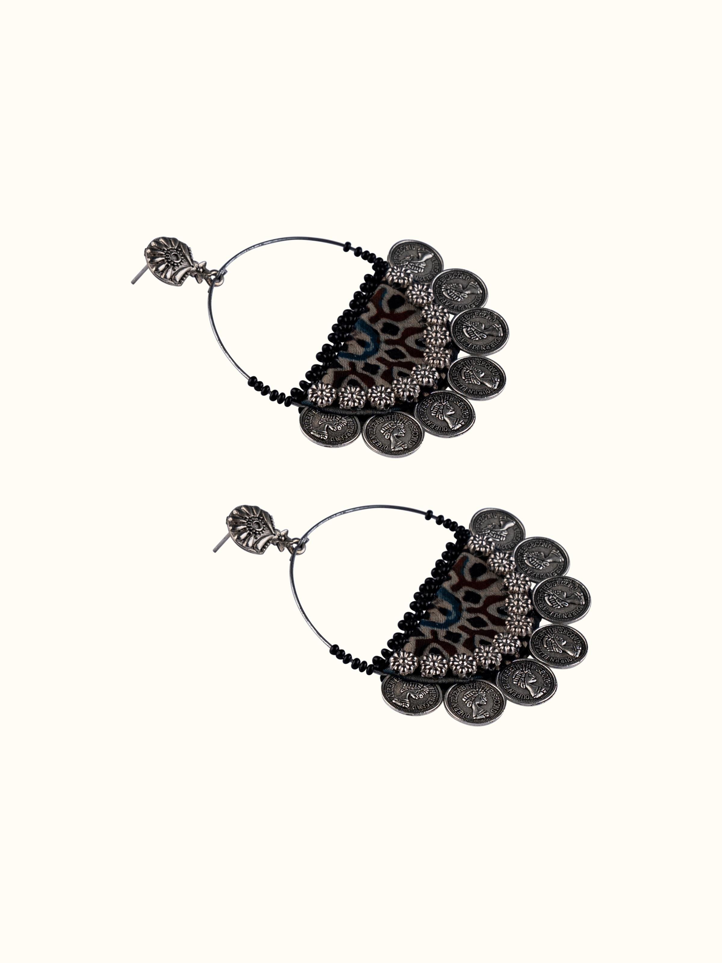 Ajrakh Drop Earrings