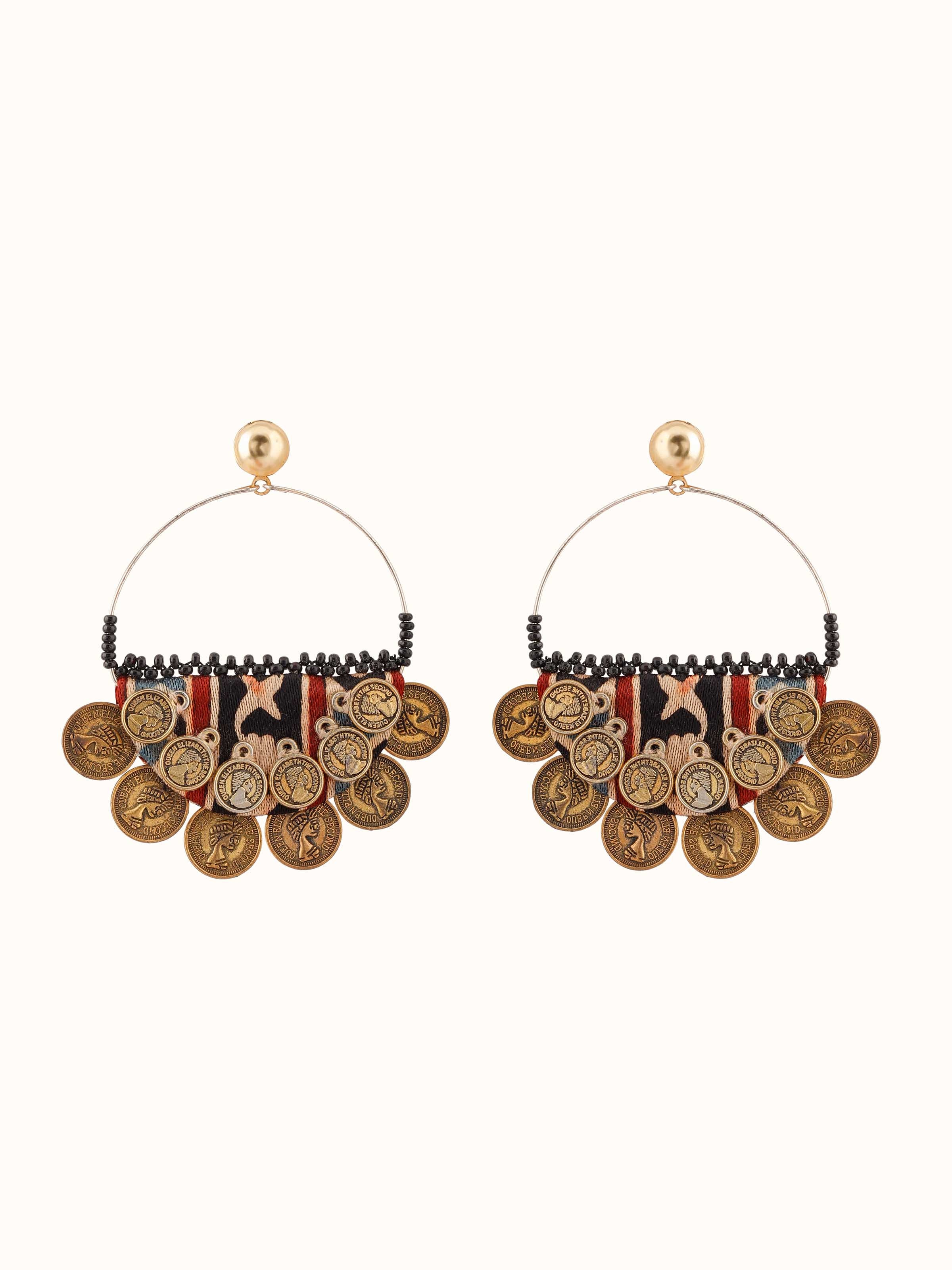 Ajrakh Drop Earrings