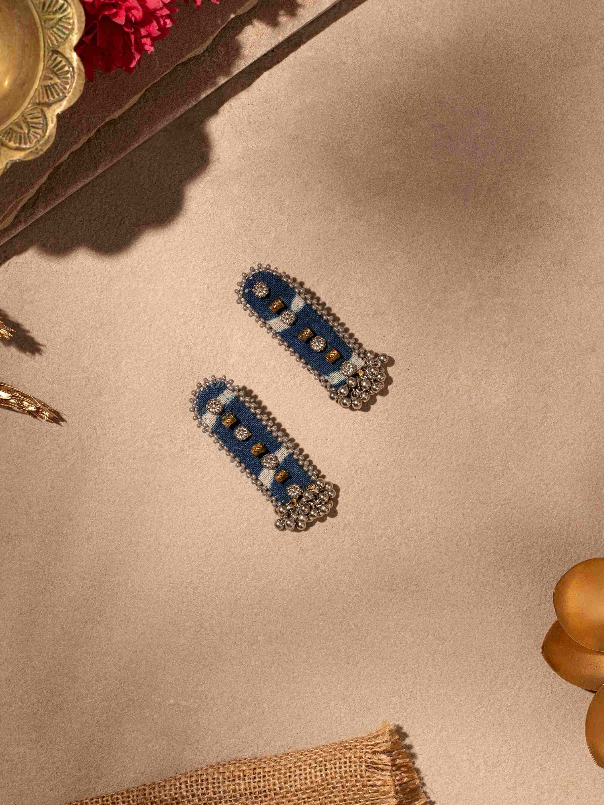 Ajrakh Drop Earrings