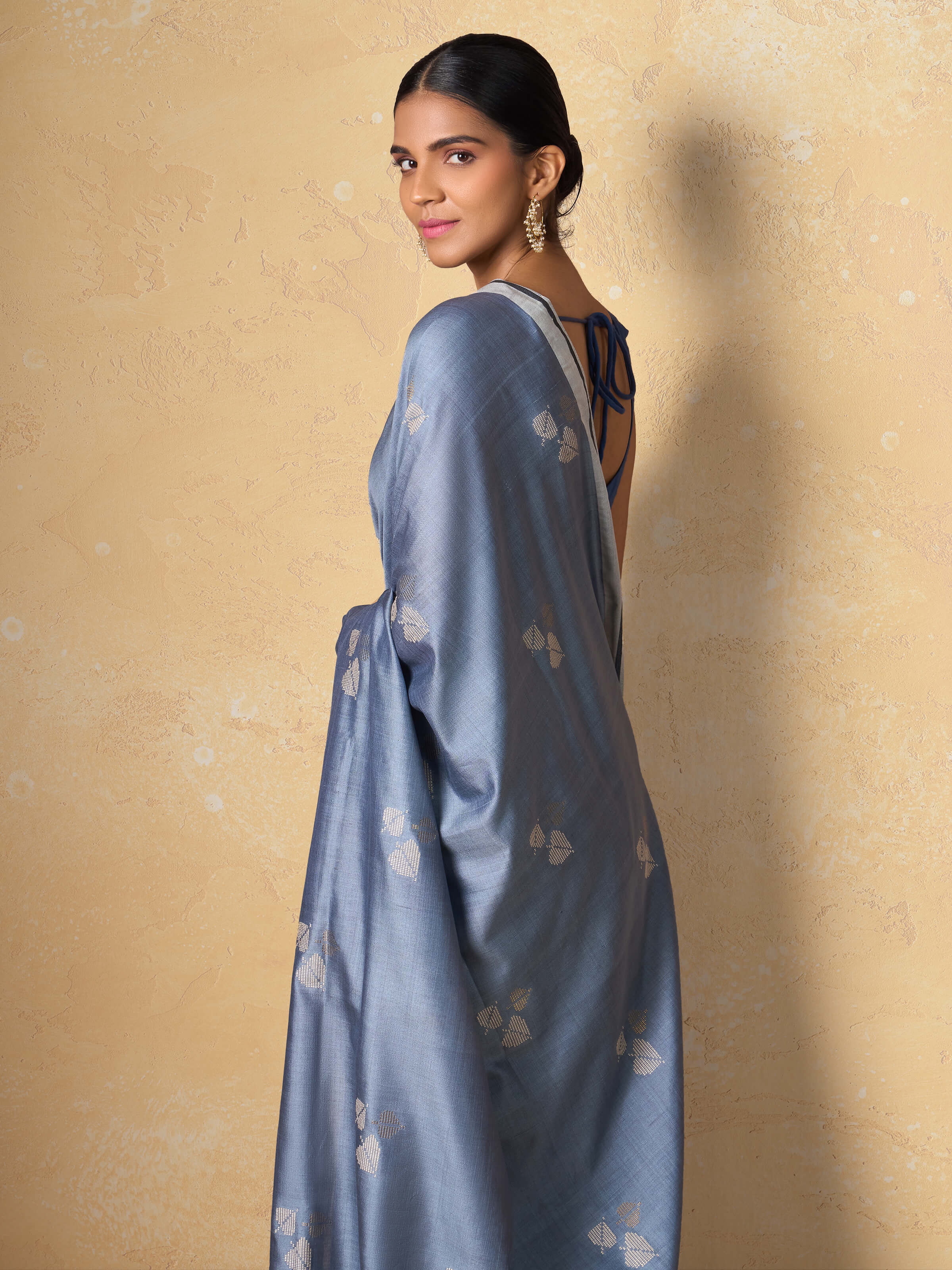 Black Silk Extra-weft Saree