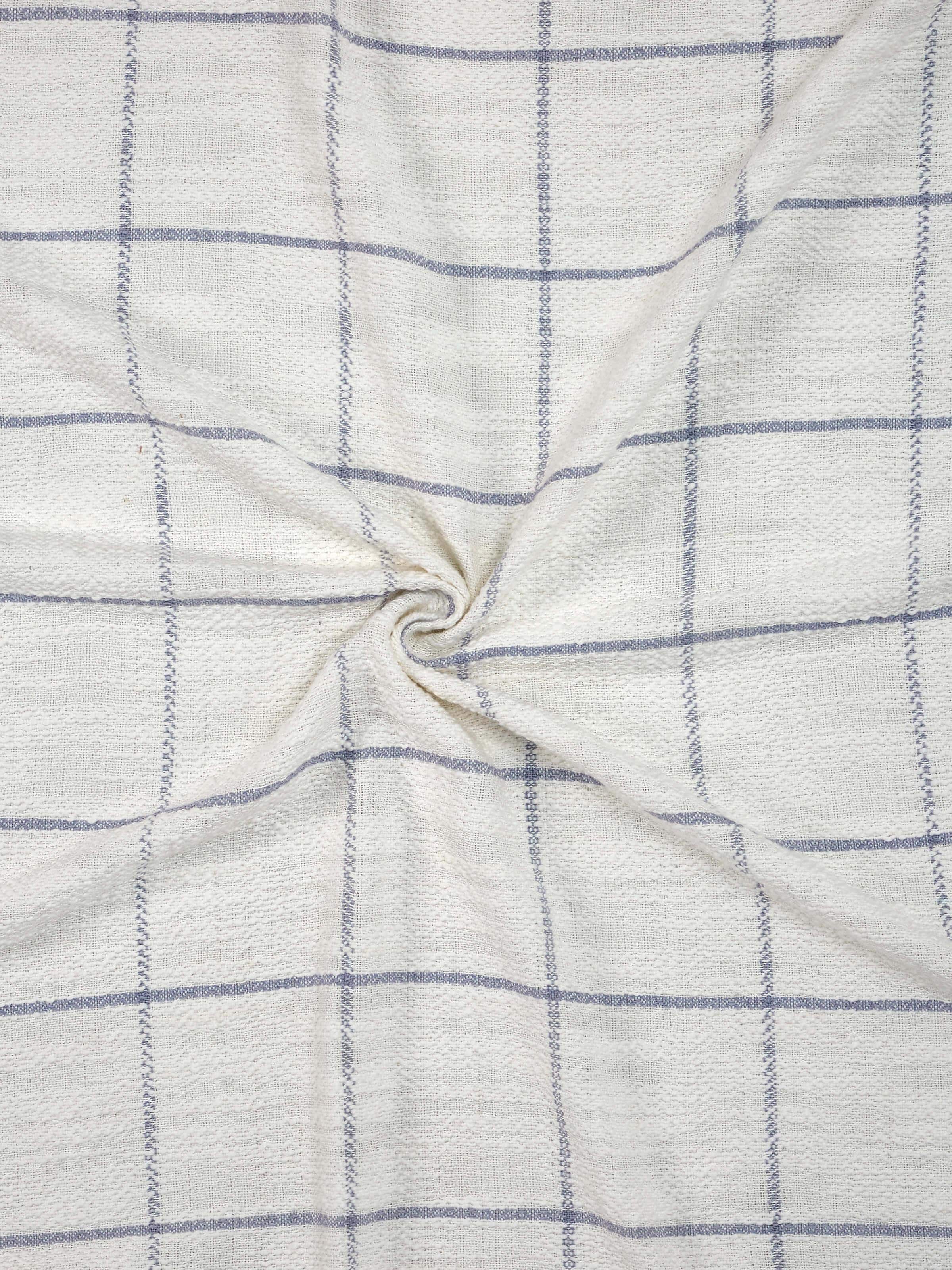 Detailed view of Adhima grey twill cotton handloom throw showing the fine weaving and texture