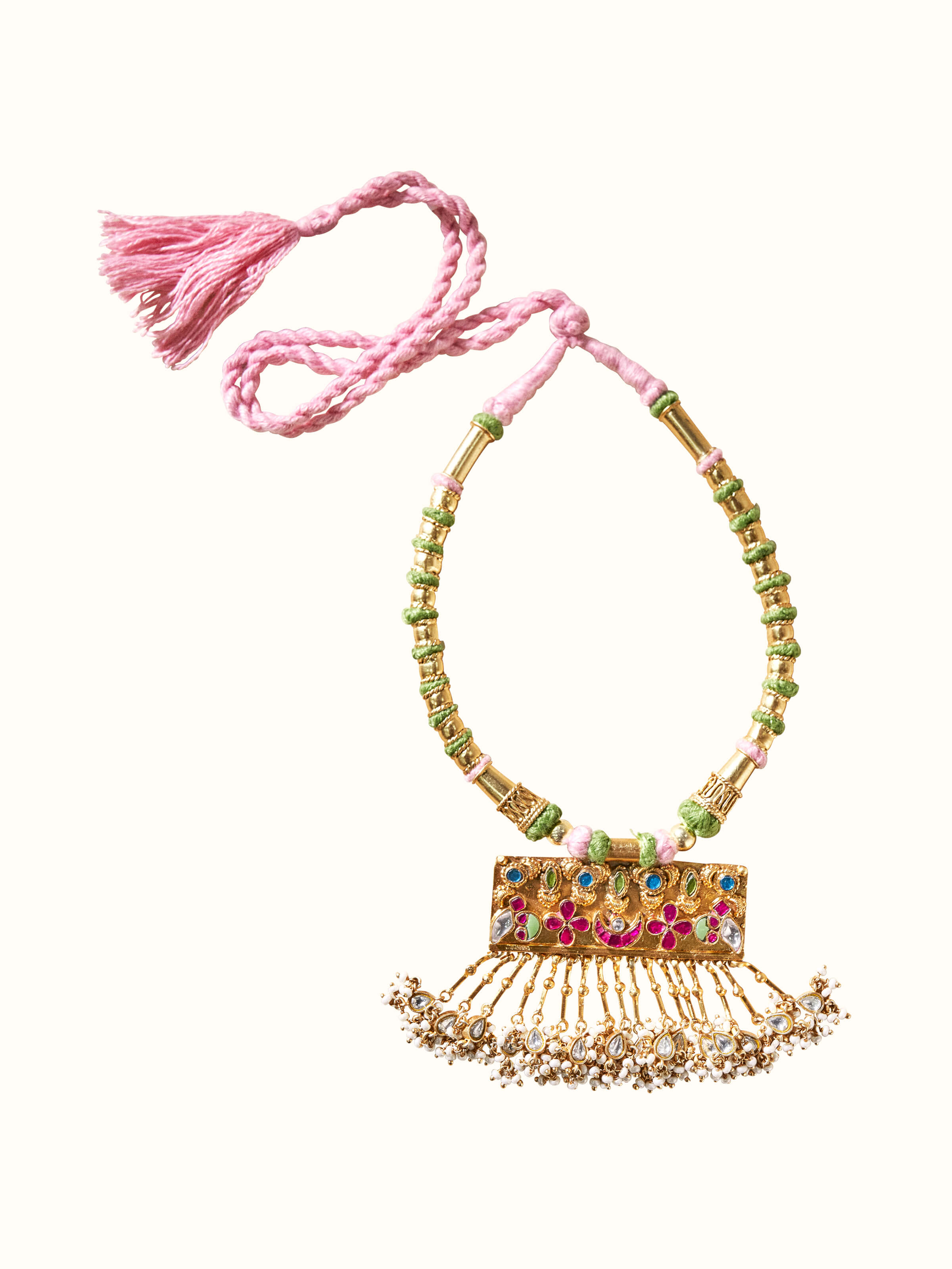 Front view of Silver Smithing collar necklace highlighting elegant design and fine craftsmanship