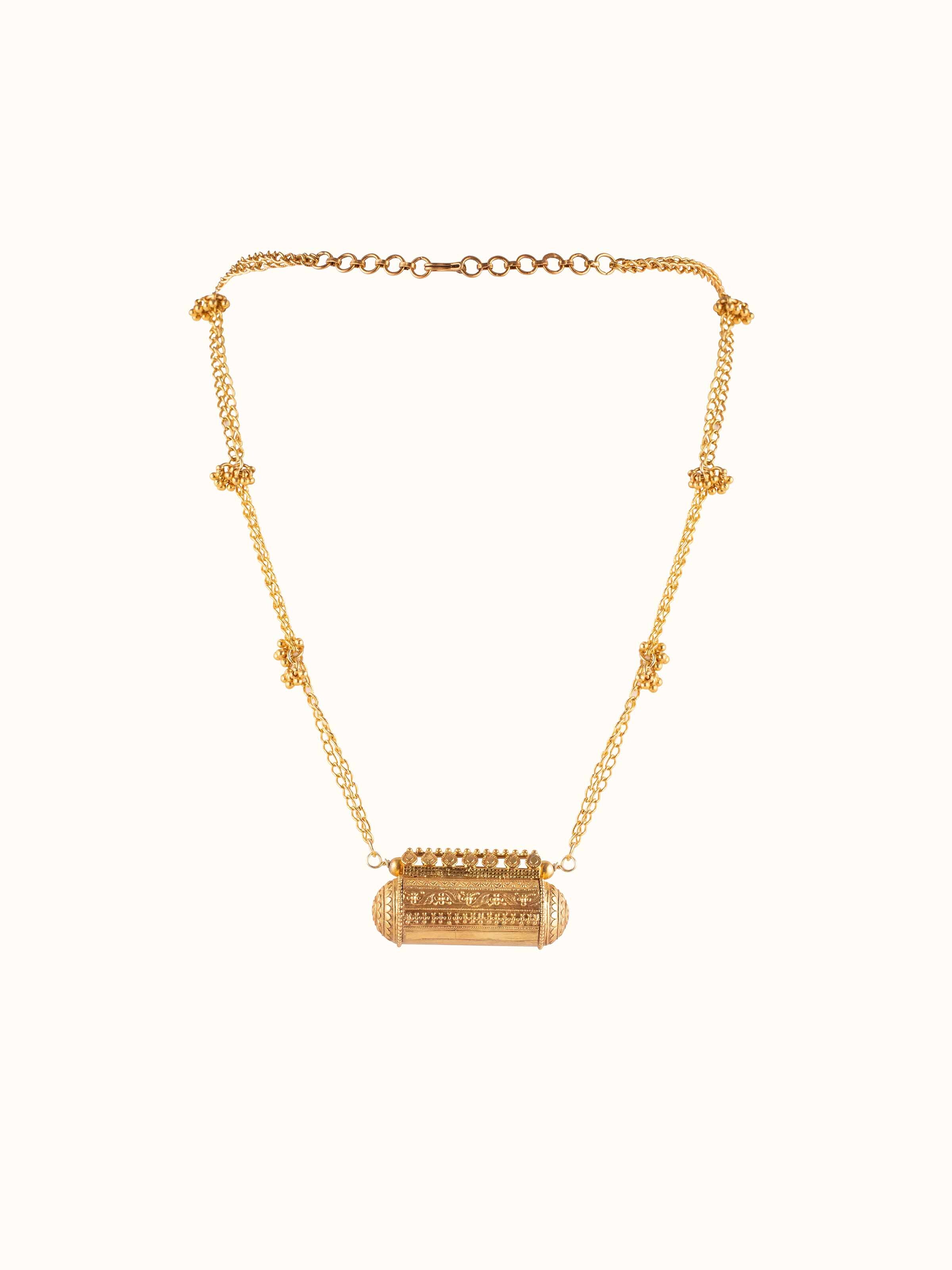 Front view of Silver Smithing long necklace showcasing its elegant design and detailed silverwork