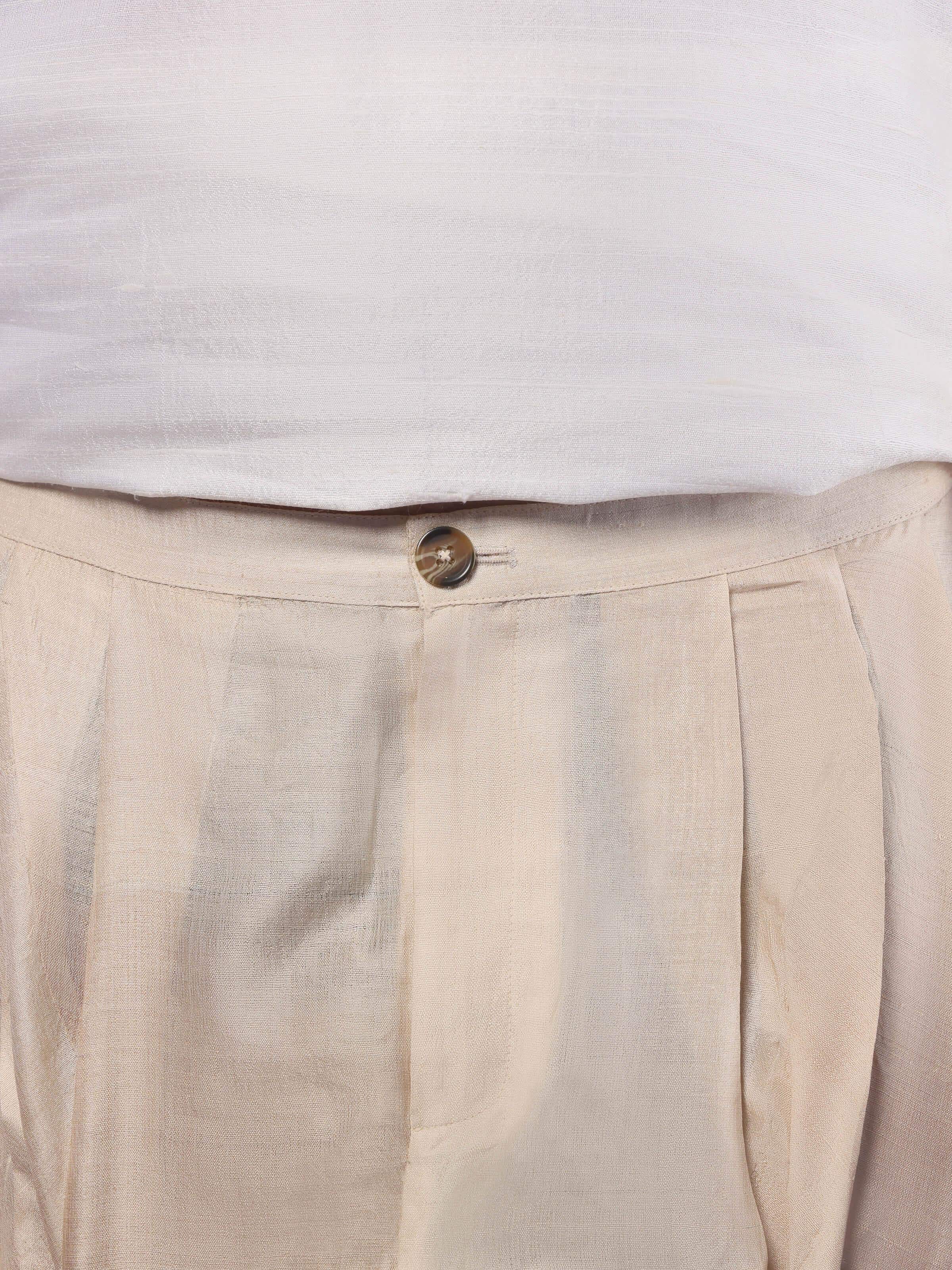 Detail shot focusing on fabric texture and seam finish.