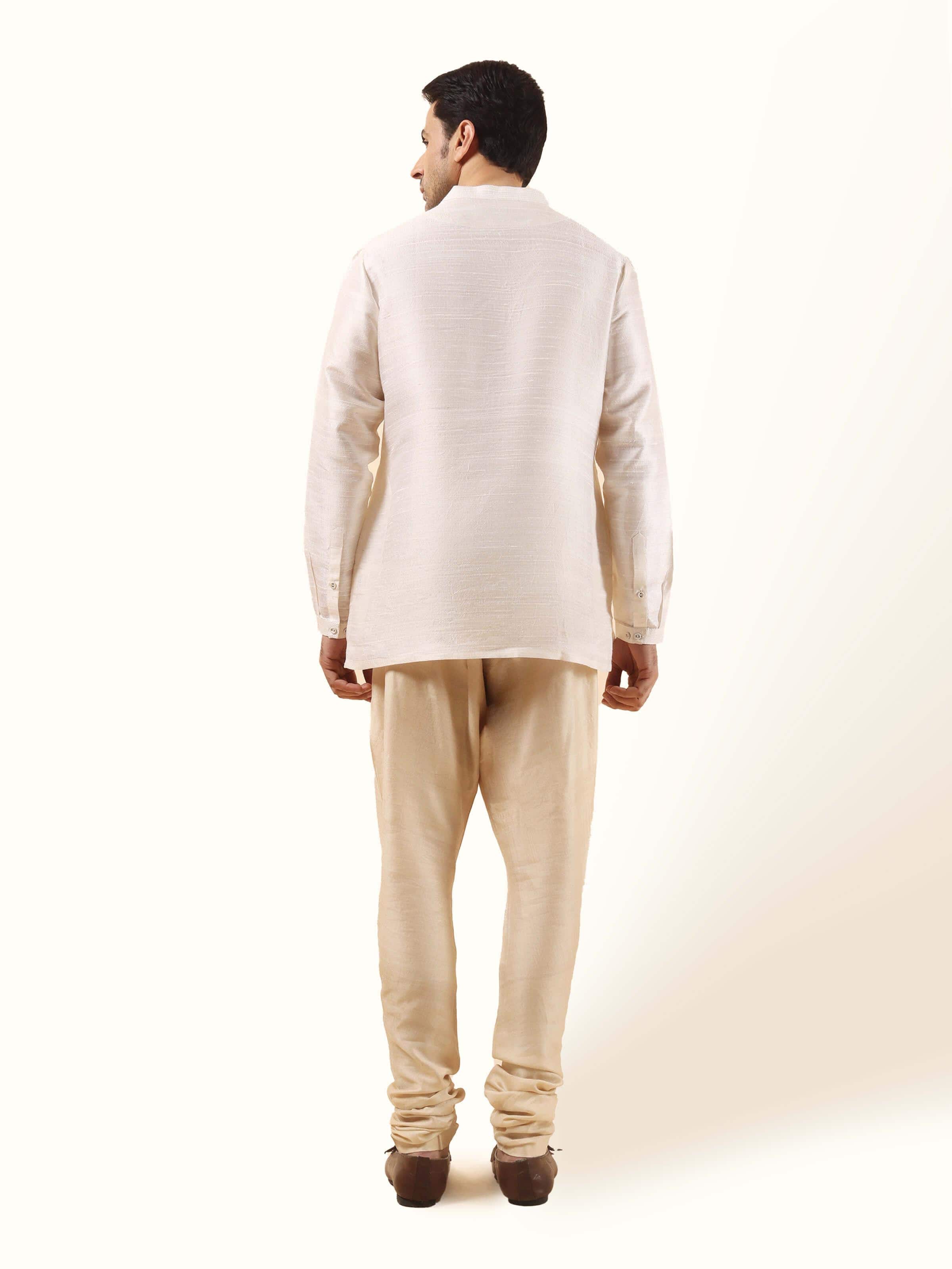 Back view showing full length and simple silhouette of the churidar.