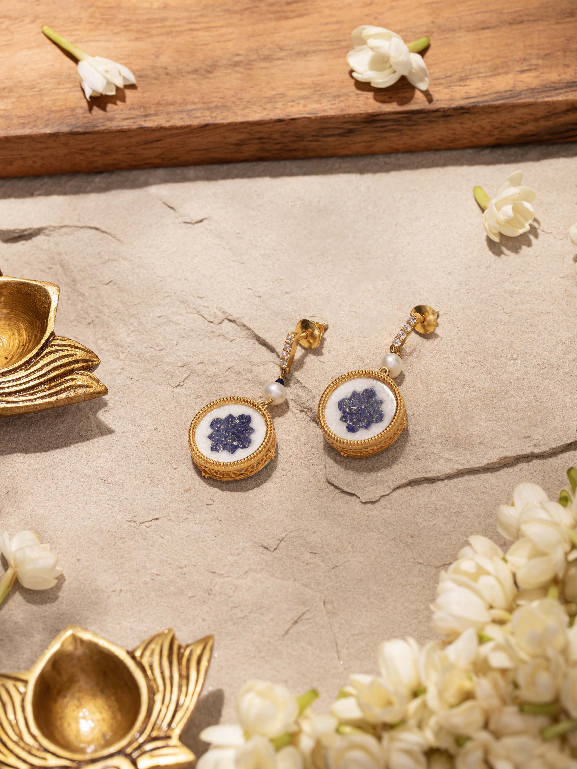 Parchinkari Silver Drop Earrings