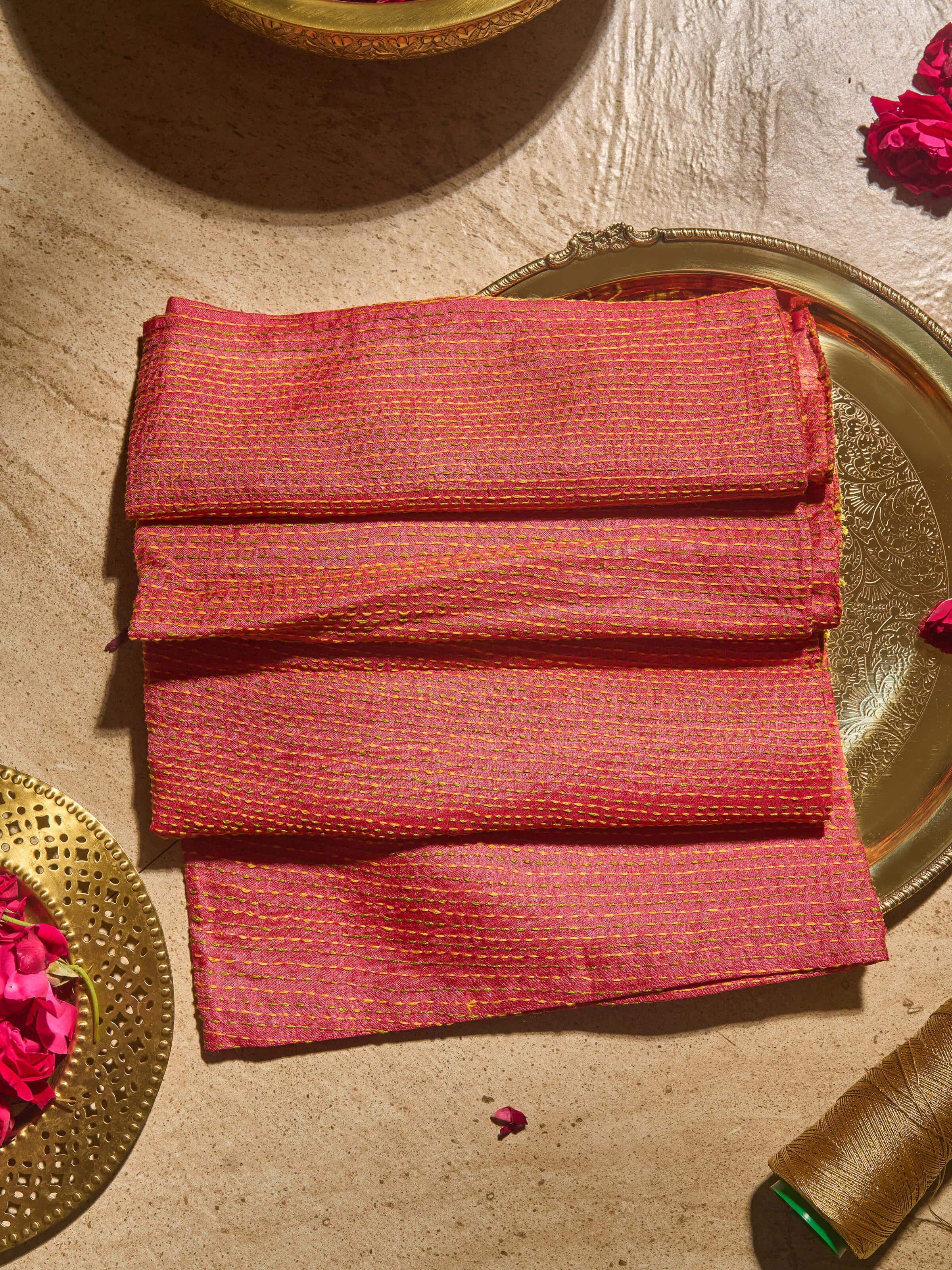 Lifestyle shot featuring the blouse styled with a traditional saree.