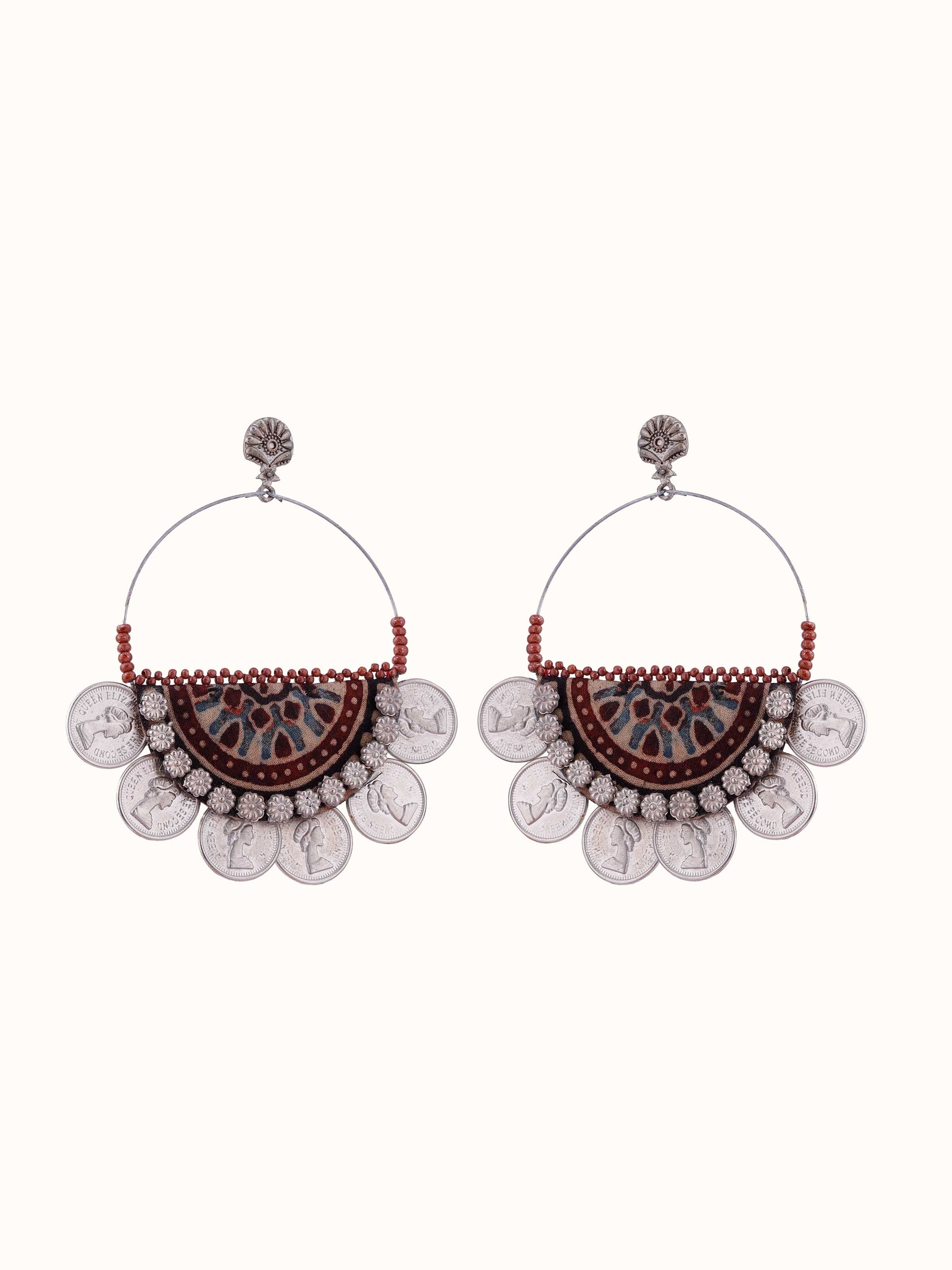 Ajrakh Drop Earrings