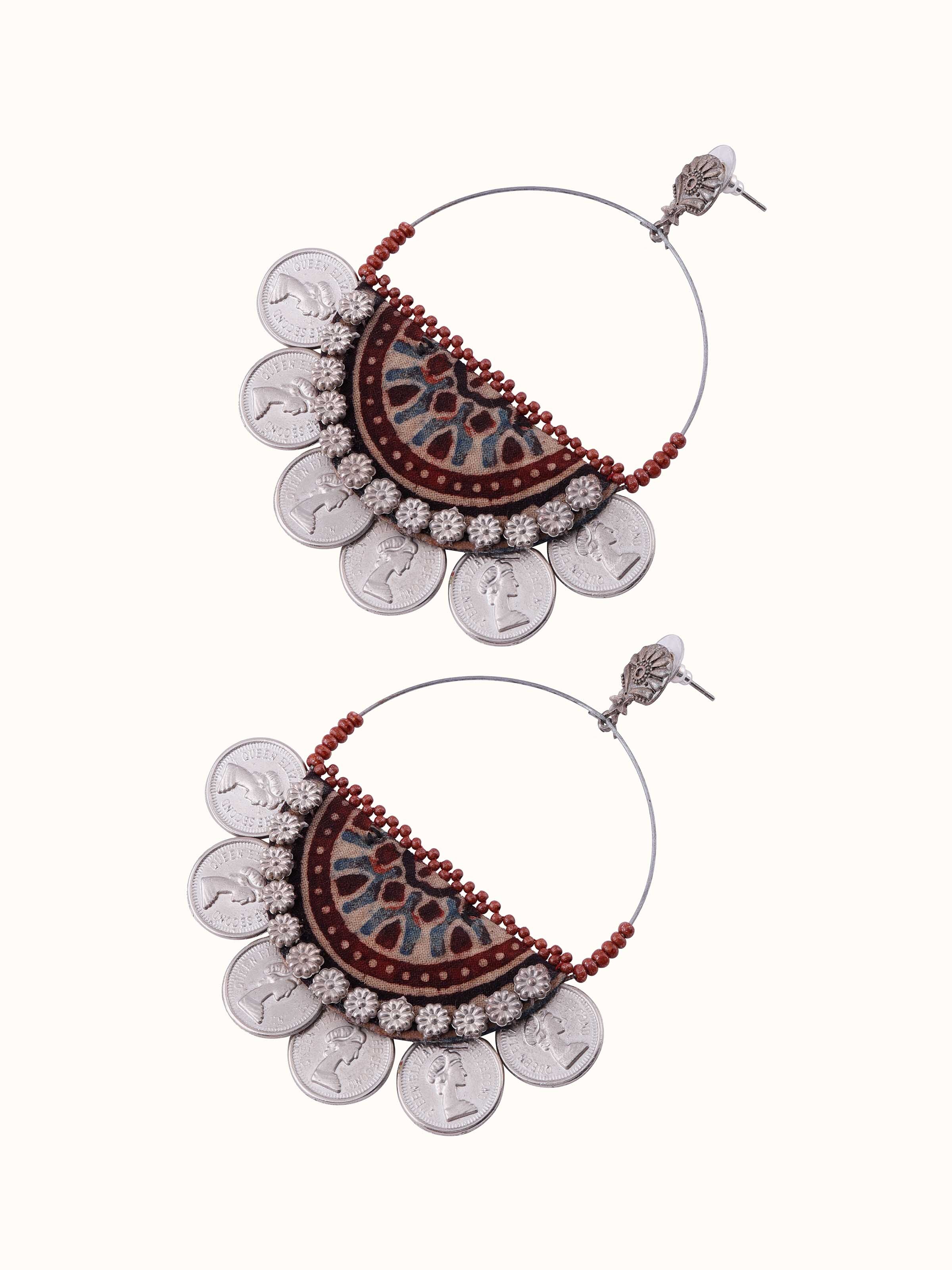 Ajrakh Drop Earrings