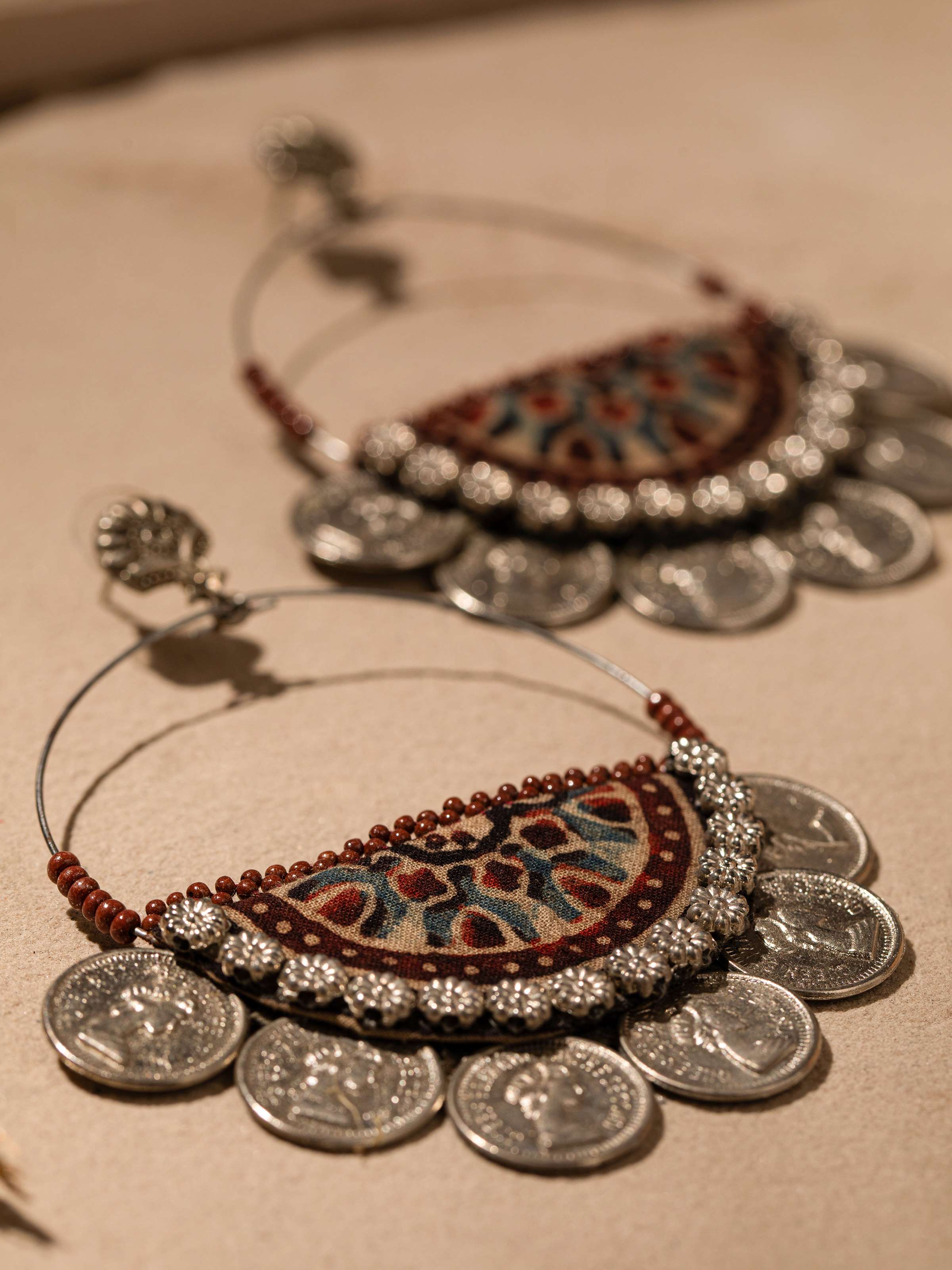 Ajrakh Drop Earrings