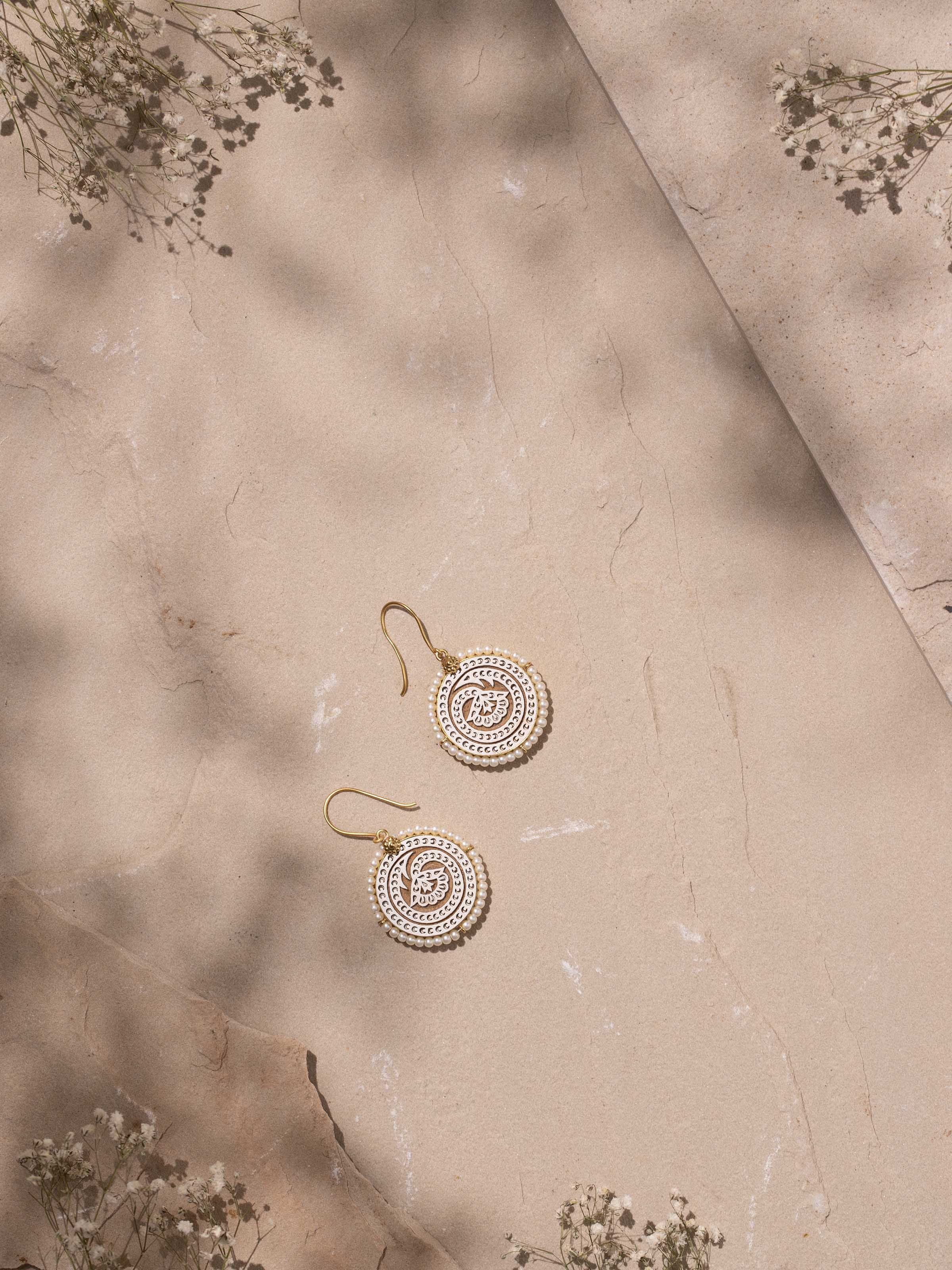 Detailed view of Dhokra Bracelet Set (2 pcs) with intricate traditional metalwork.