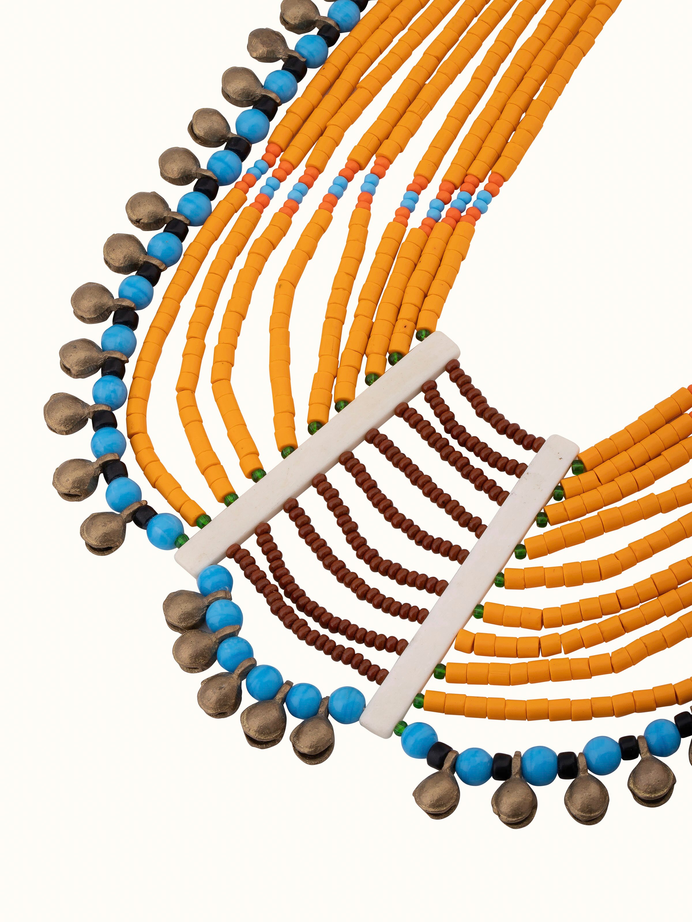 Angled view of Handcrafted Drop Earrings displaying the unique drop design and intricate details.