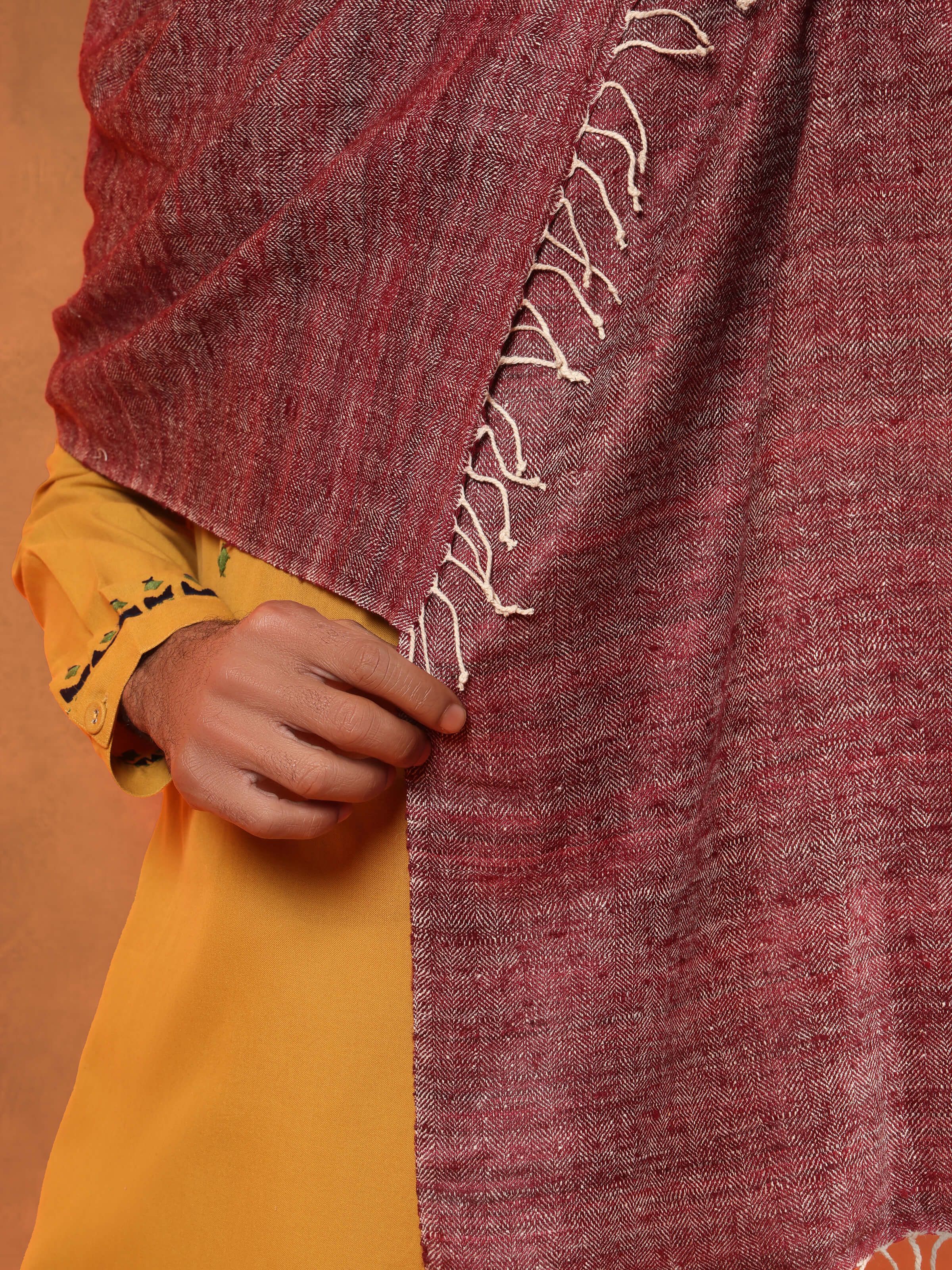 Burgandy Eri Silk Stole