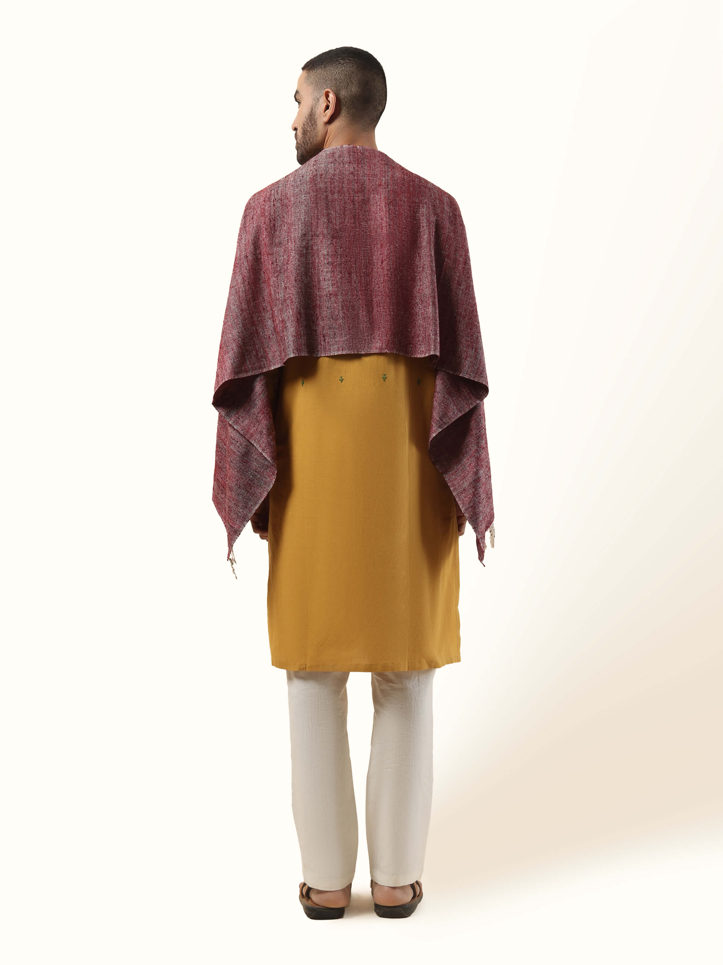 Burgandy Eri Silk Stole