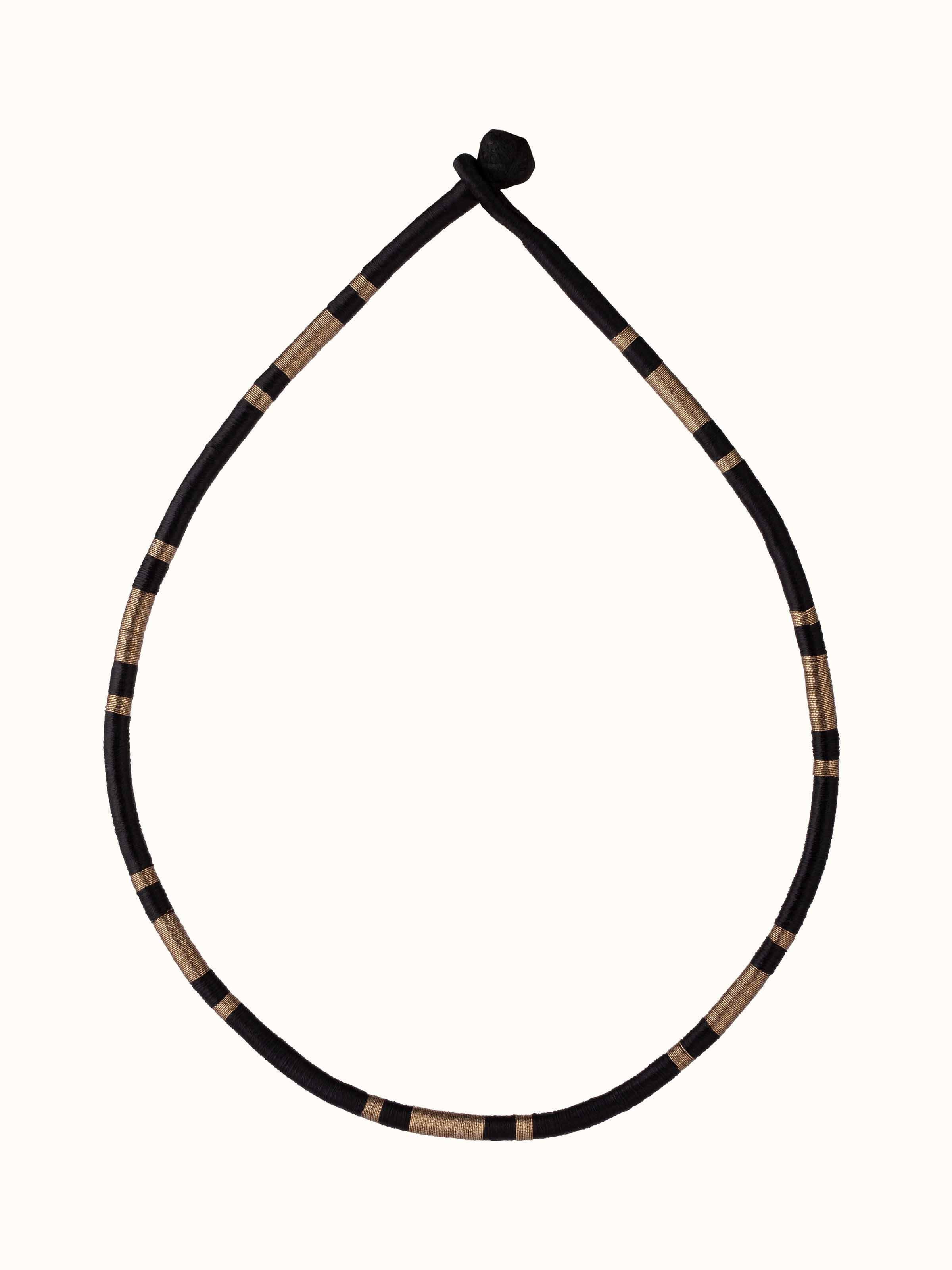 Front view of Patwa Collar Necklace featuring vibrant colors and intricate handcrafted patterns.