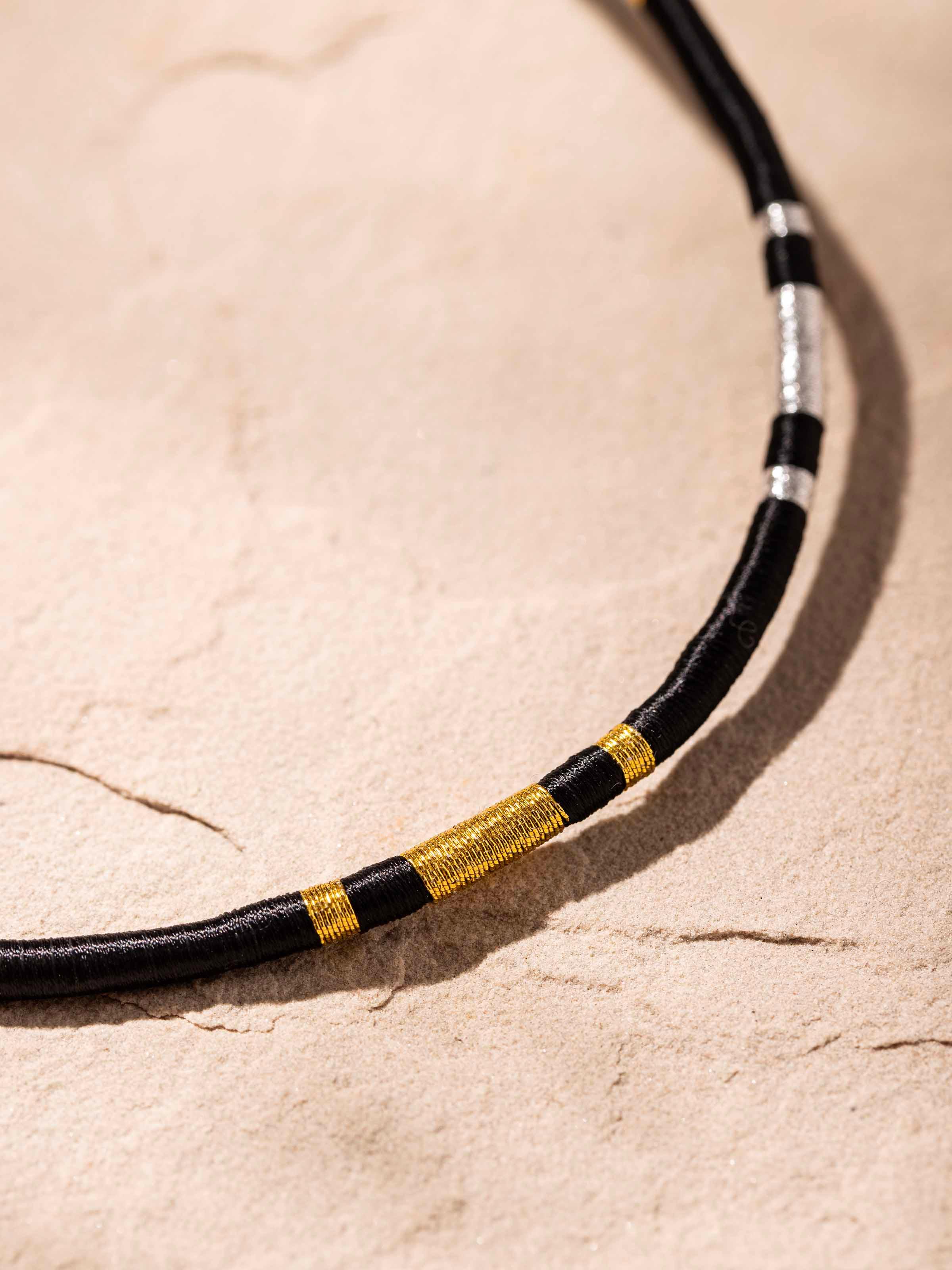Back view of Patwa Collar Necklace showing the clasp and overall collar design.