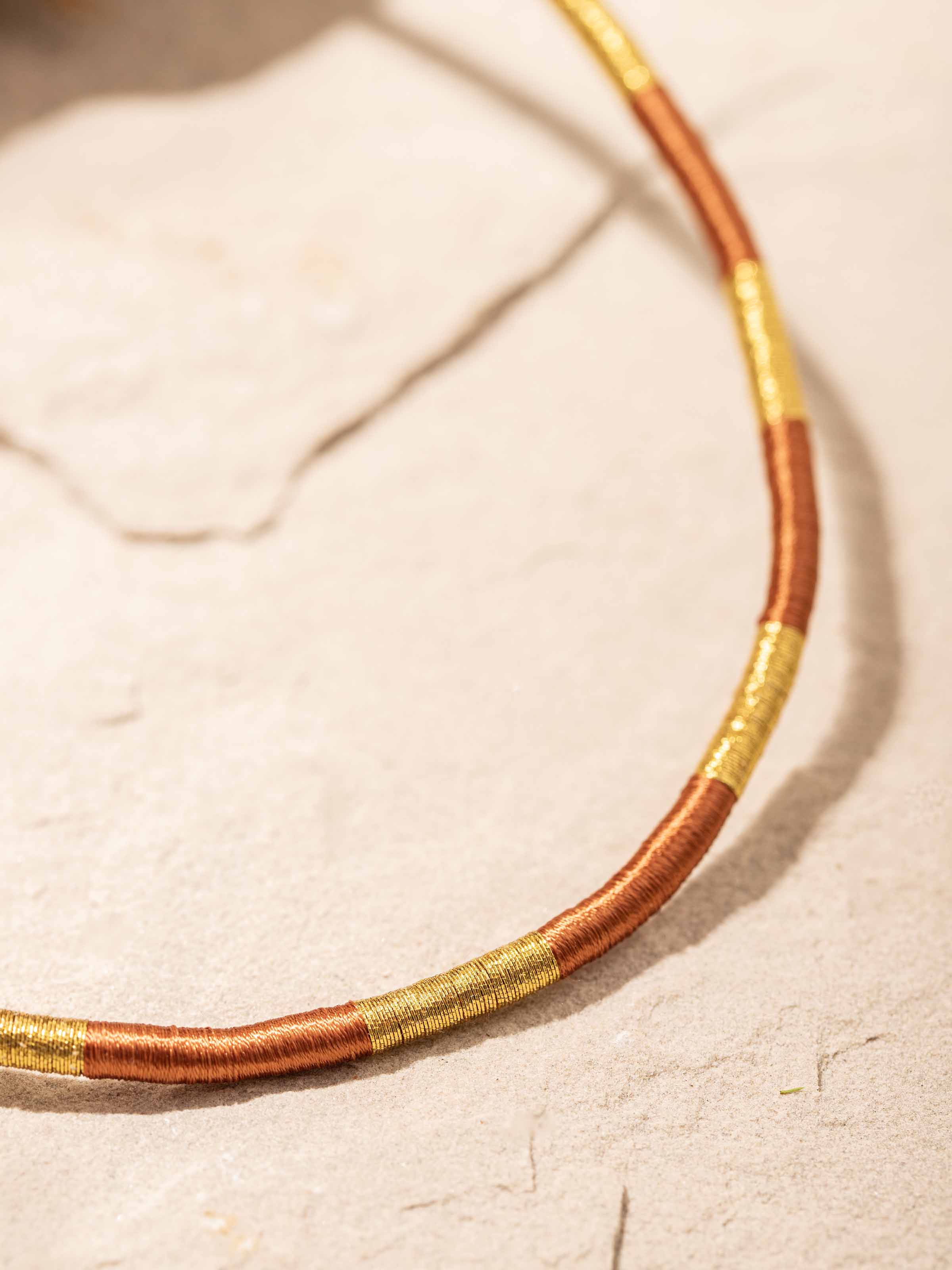 Back view of Patwa Collar Necklace showing the clasp and overall design.