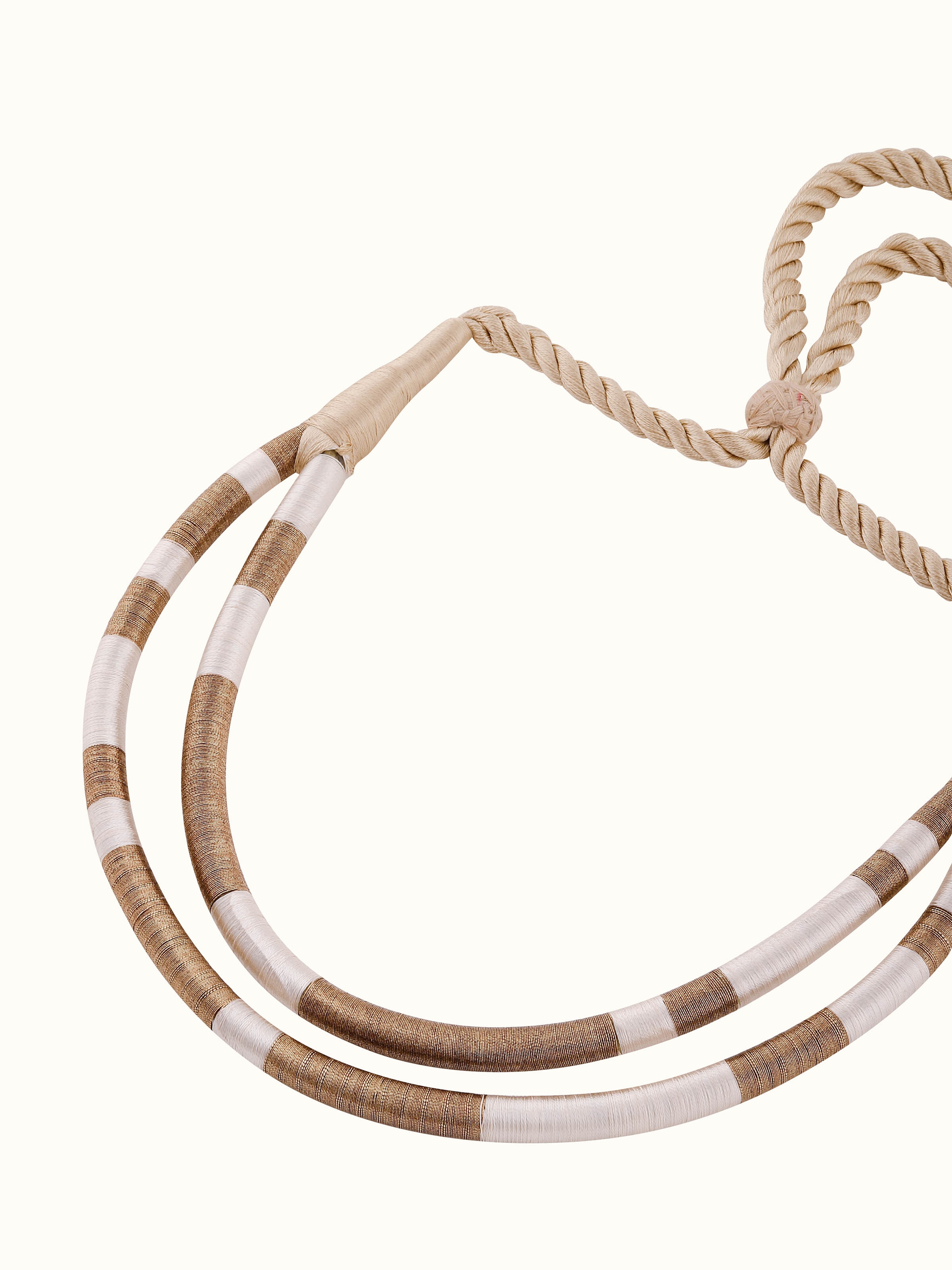 Angled view of Patwa collar necklace emphasizing its traditional craftsmanship and intricate design