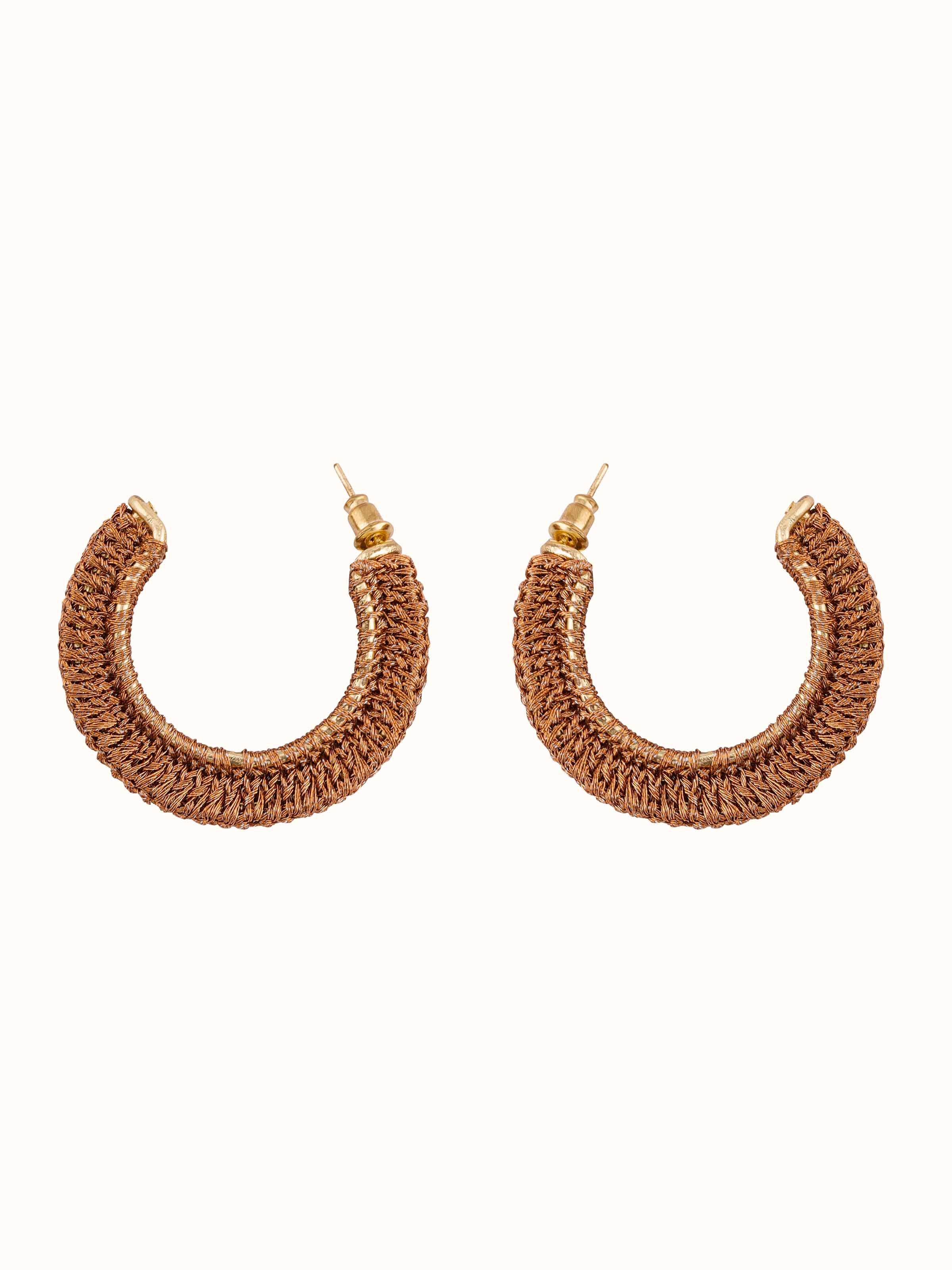 Zari Patwa Hoop Earrings