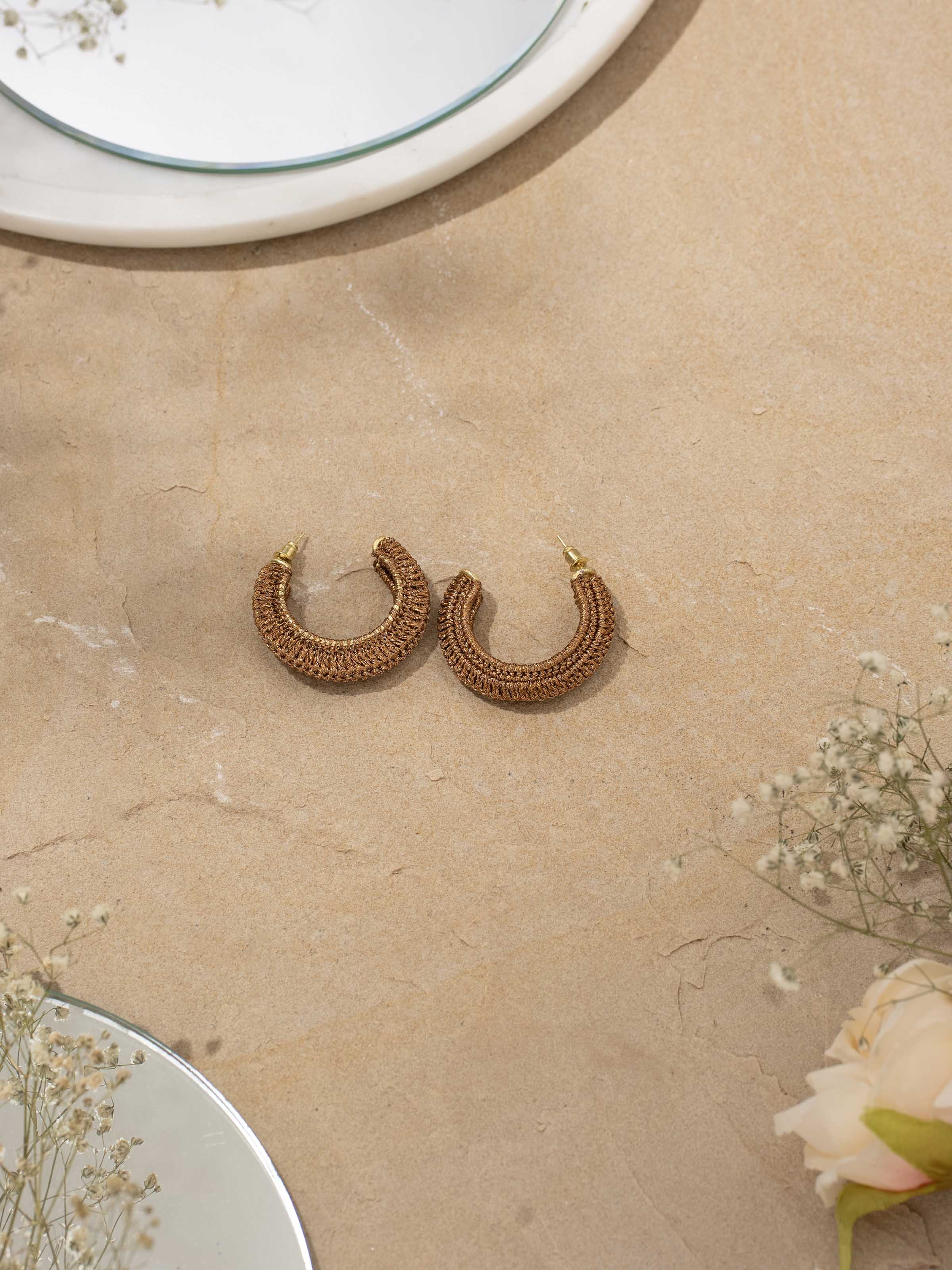 Zari Patwa Hoop Earrings