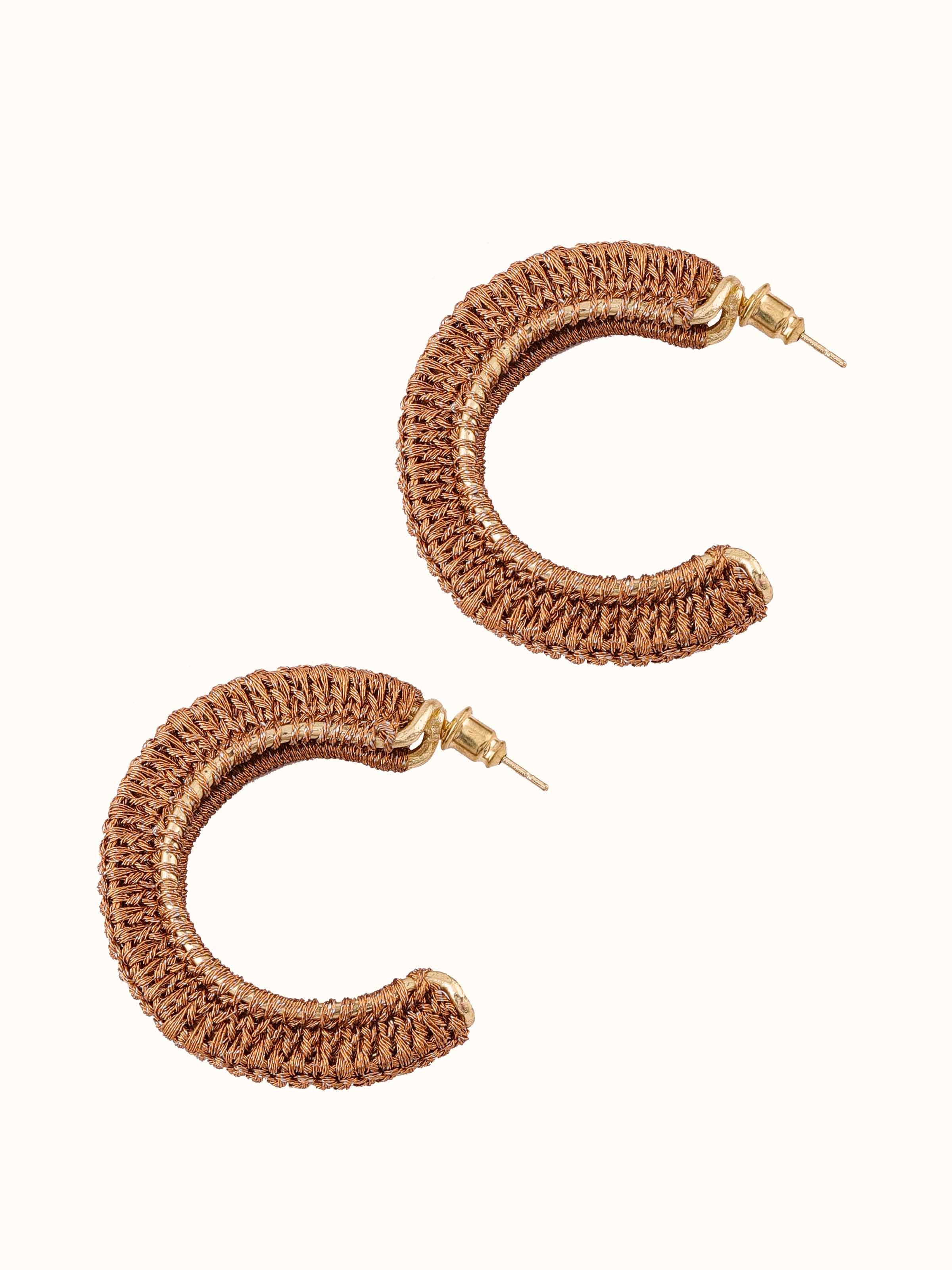 Zari Patwa Hoop Earrings