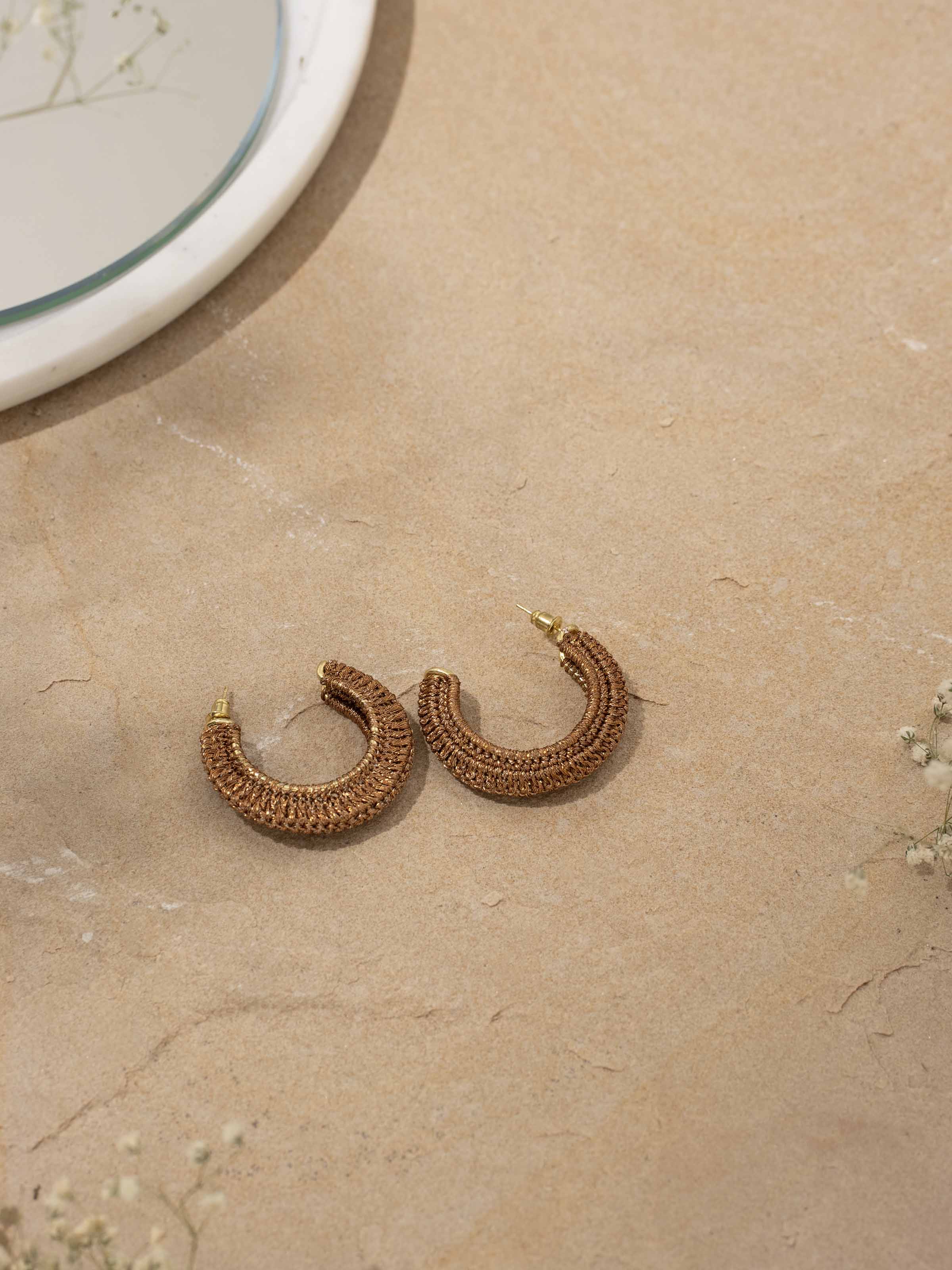 Zari Patwa Hoop Earrings