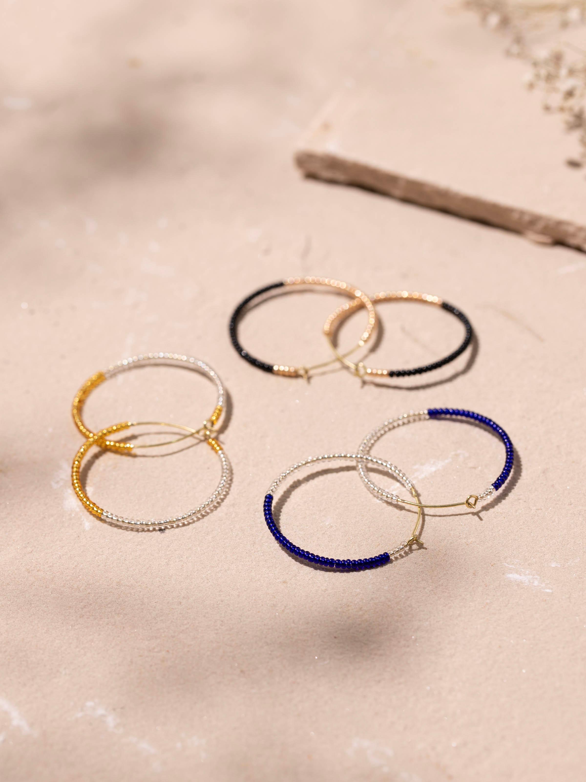 Detailed image of handcrafted earrings highlighting high-quality craftsmanship
