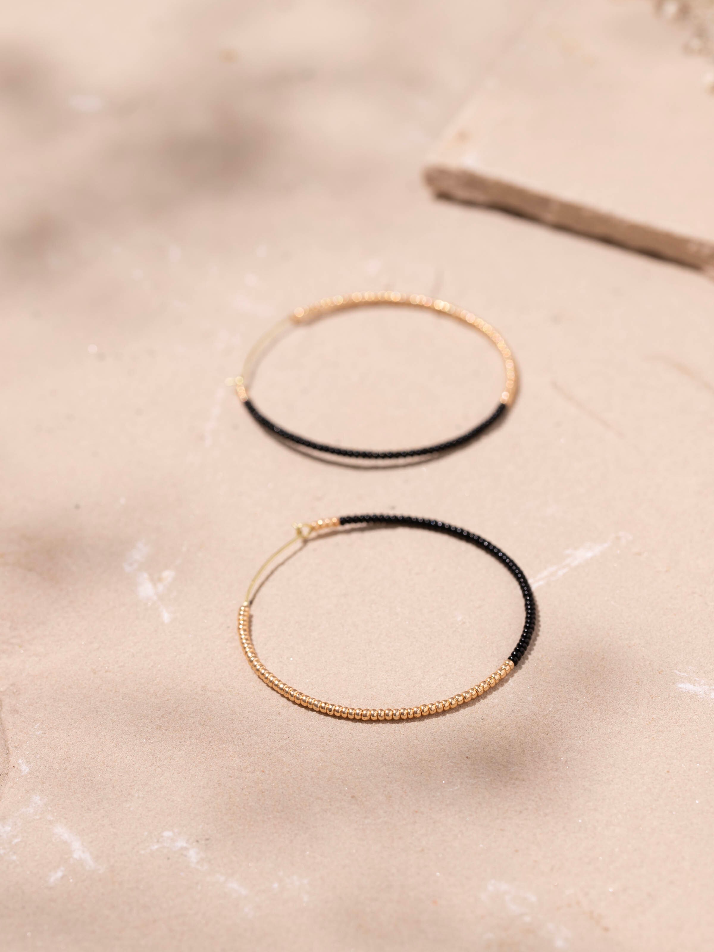 Detailed view of Handcrafted Hoop Earrings focusing on intricate design and high-quality craftsmanship.