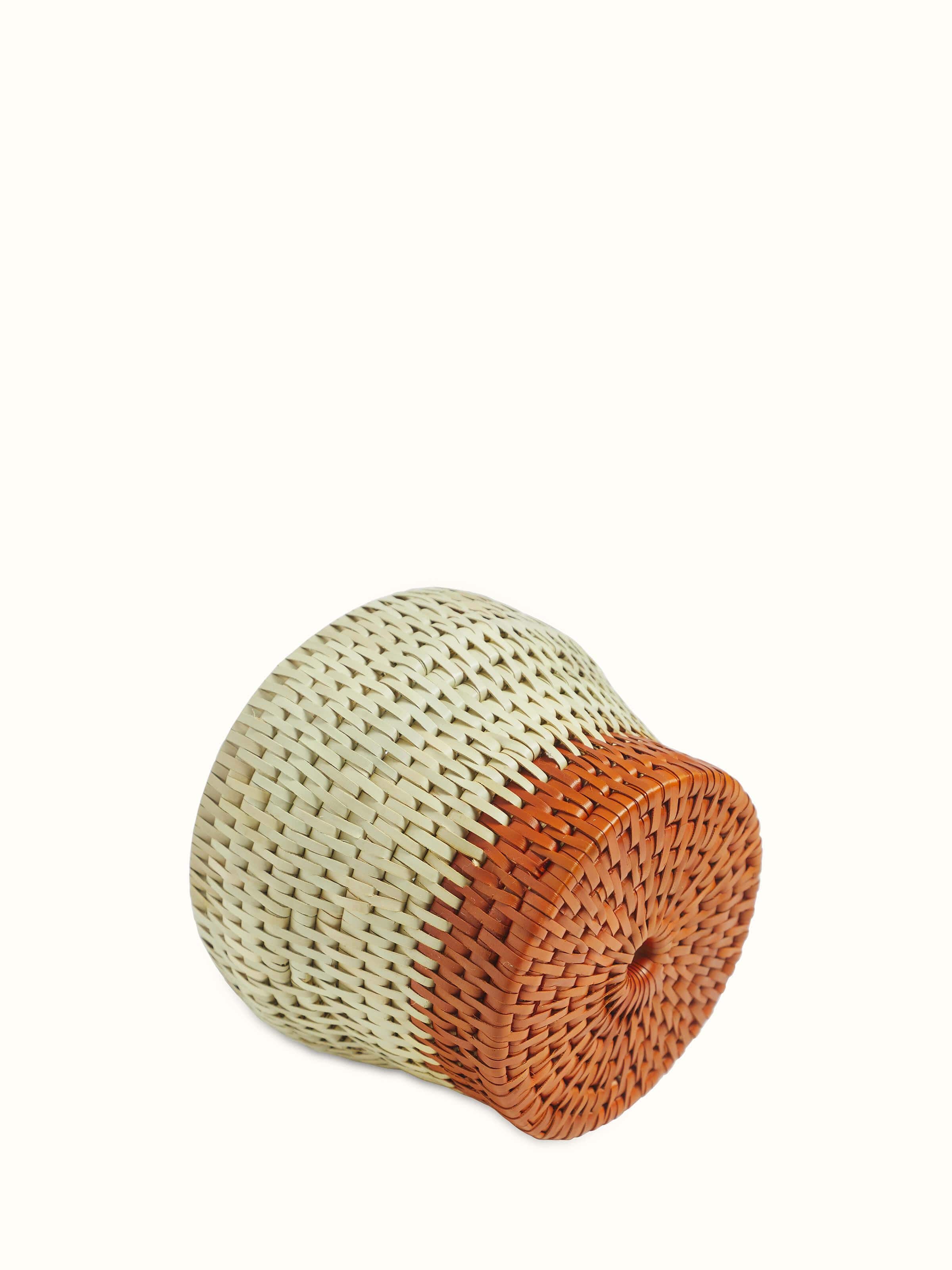 Top view of Palm Leaf Cutlery Holder illustrating the open design and eco-friendly material