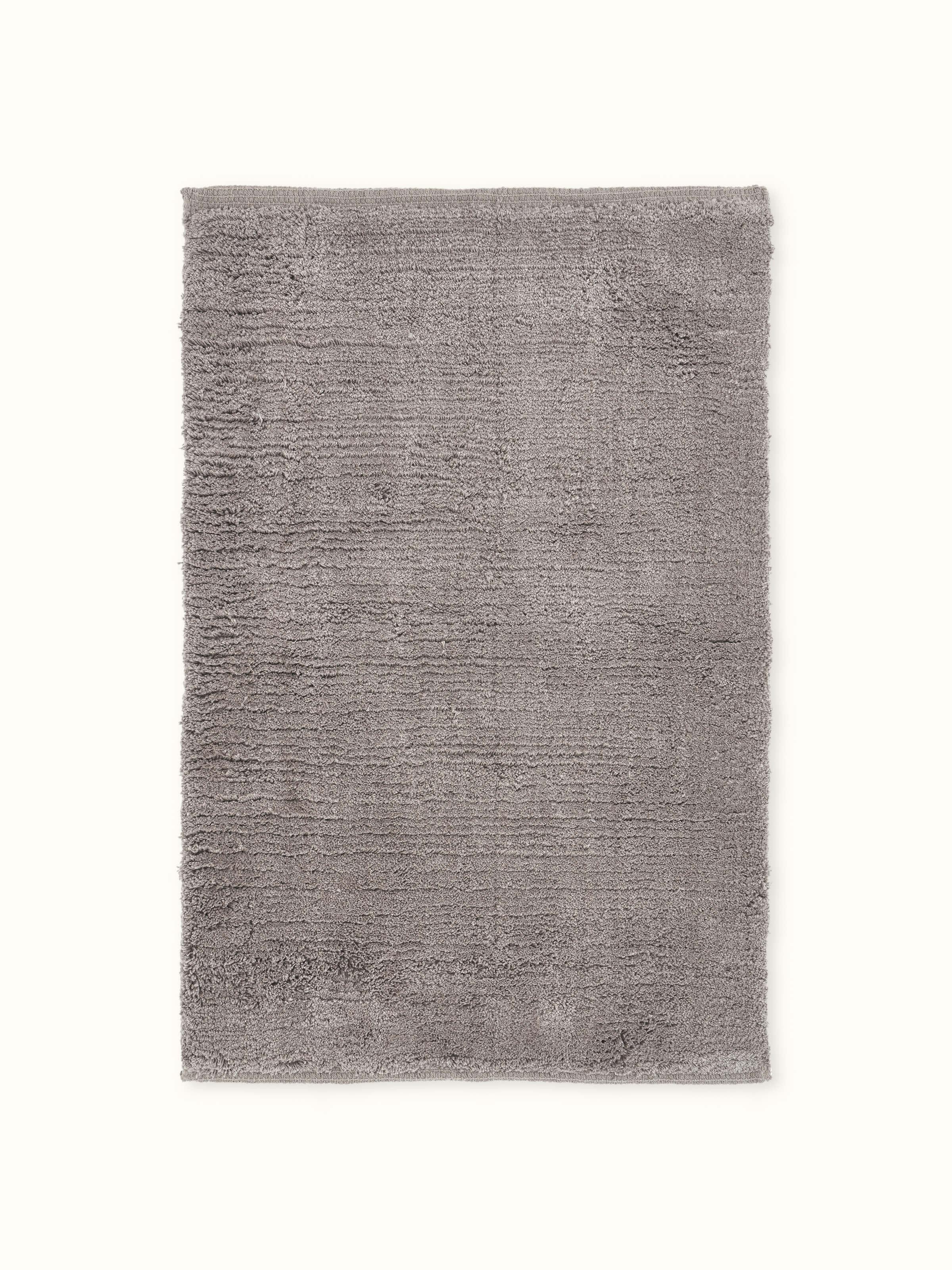 Full view of Karya solid brown cotton bath mat showcasing its simple and solid design