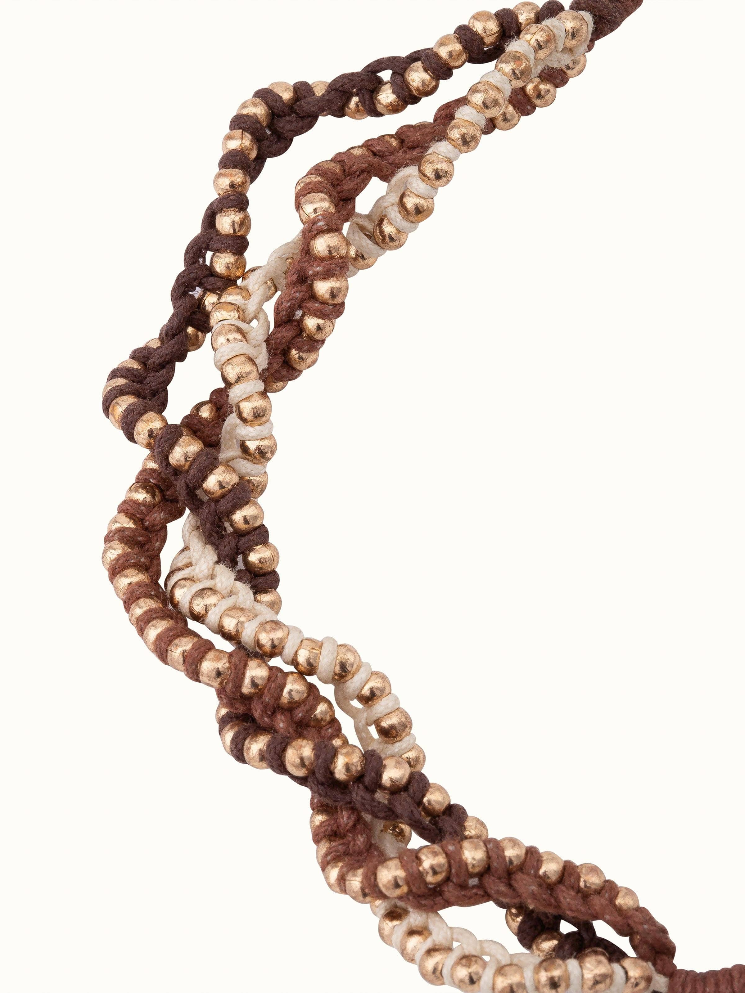 Detailed view of Lambani long necklace emphasizing its traditional craftsmanship.