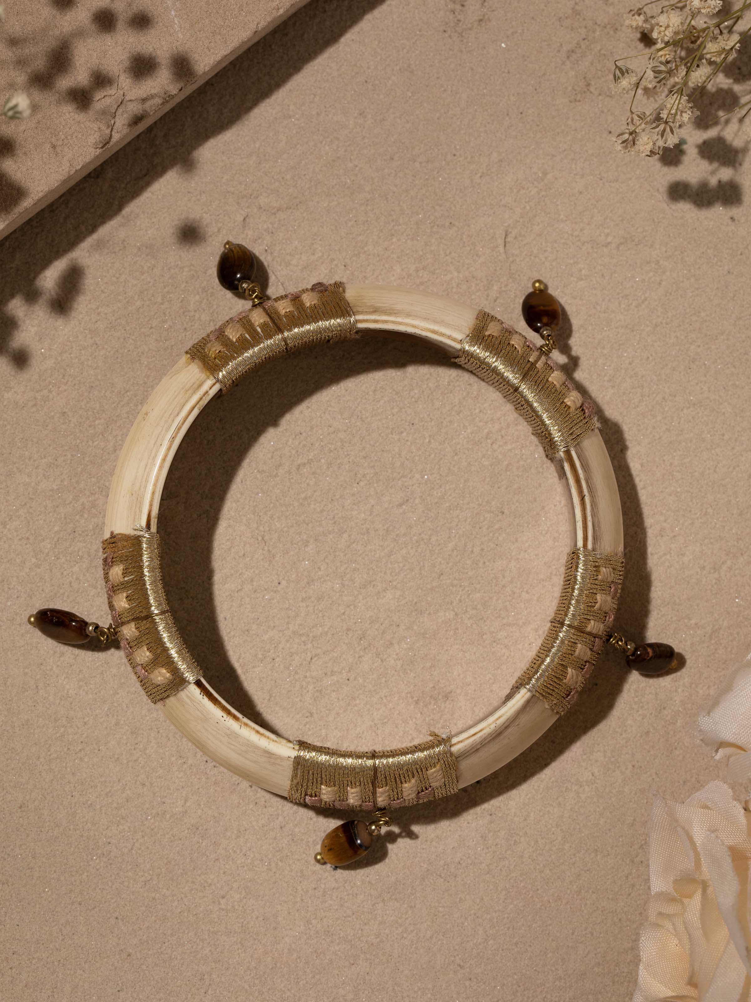 Close-up view of Handcrafted Flexible Bracelet showcasing detailed craftsmanship and flexible design.