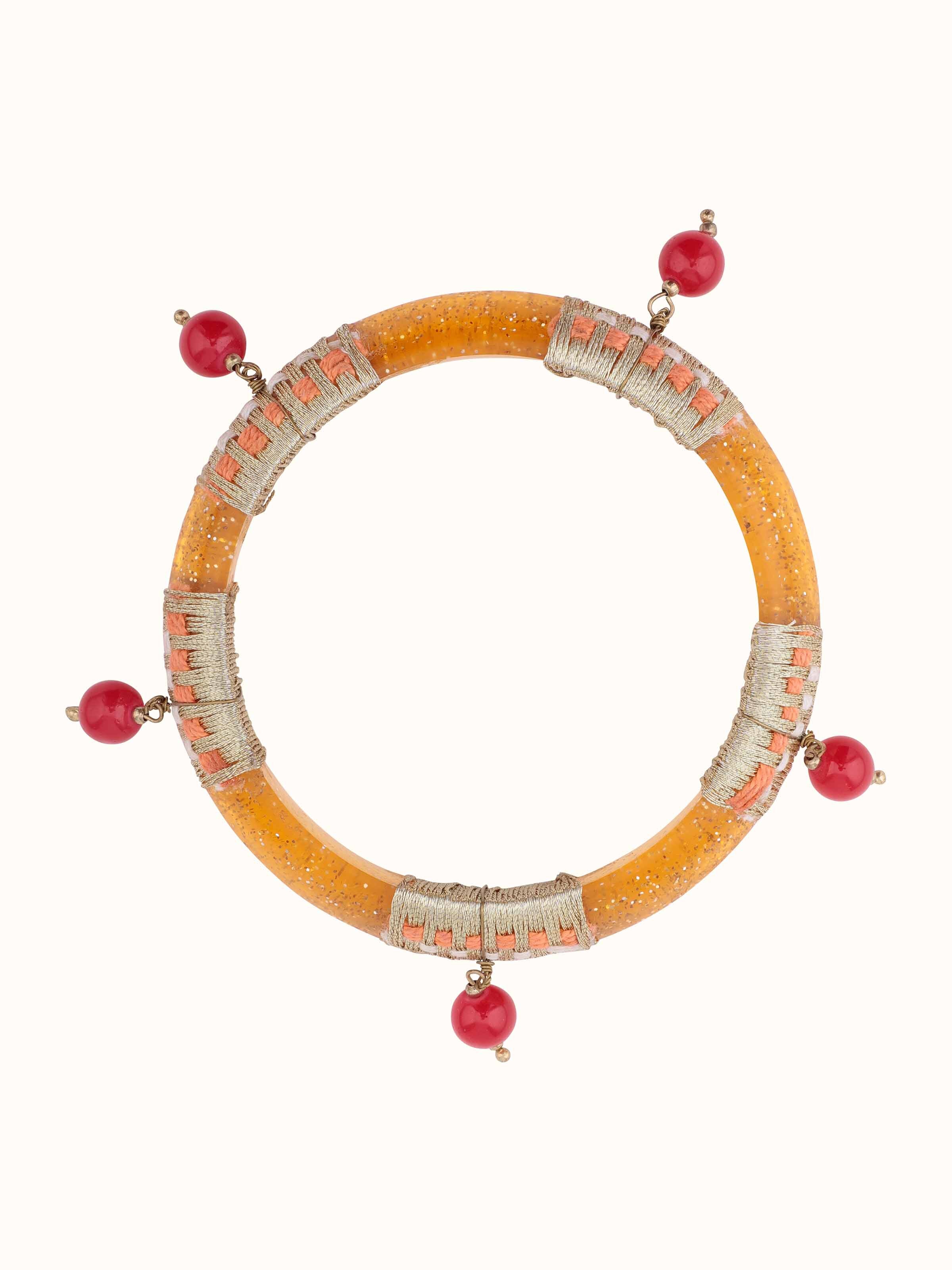 Front view of Handcrafted Flexible Bracelet featuring a unique design and flexible fit.