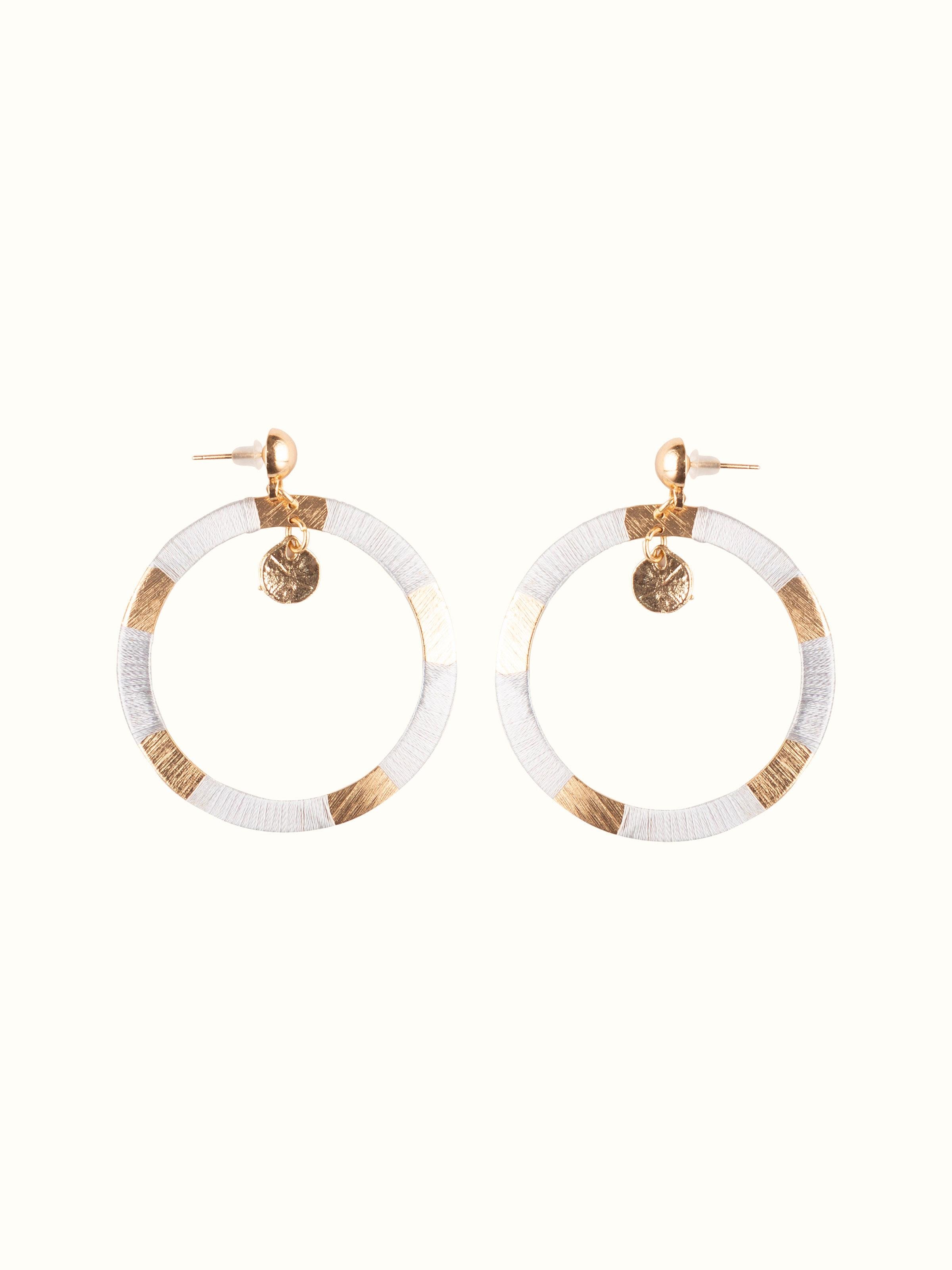 Front view of Handcrafted Drop Earrings showcasing elegant drop design and craftsmanship.