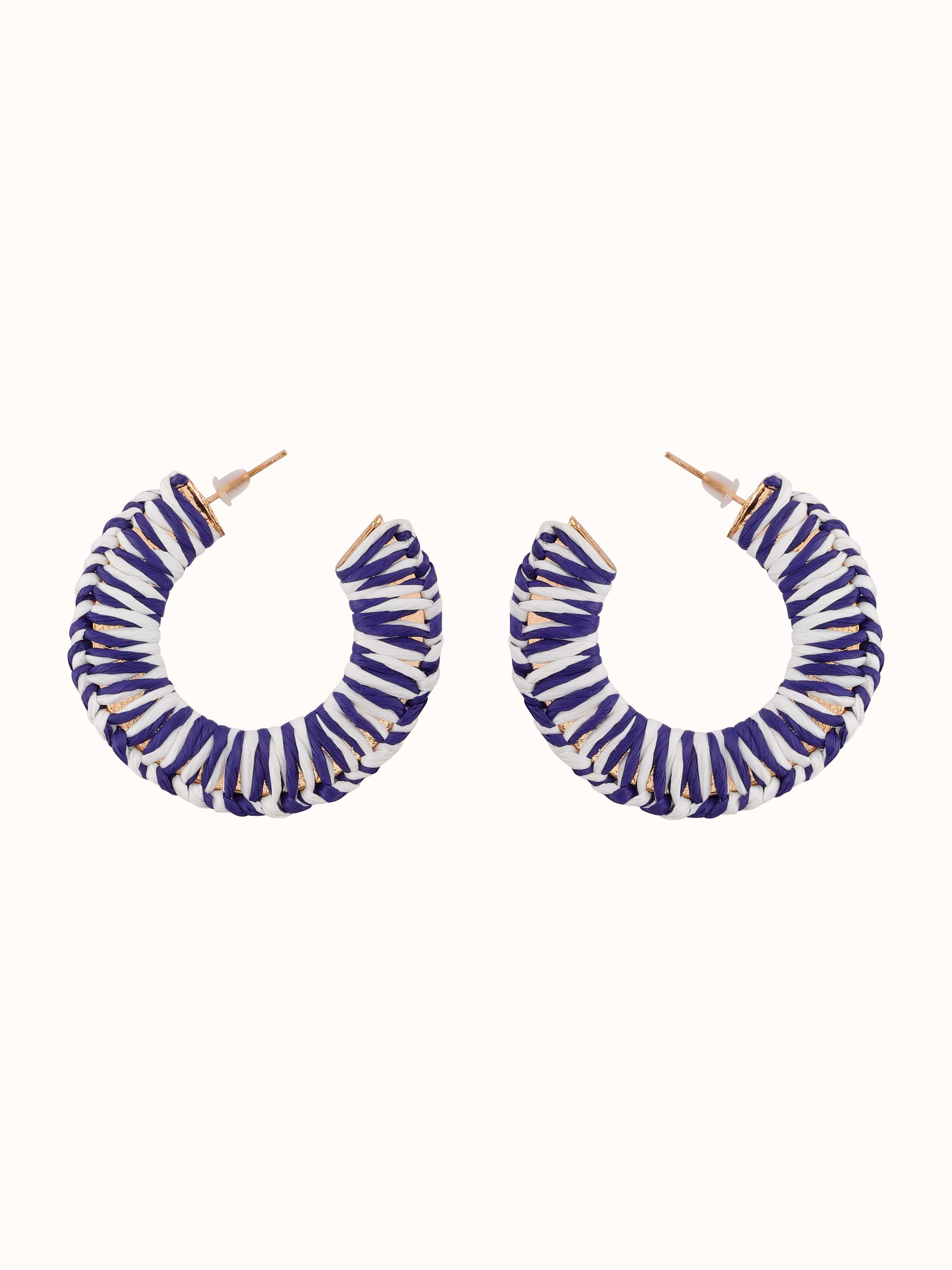 Front view of Handcrafted Hoop Earrings showcasing elegant design with intricate metalwork and polished finish.