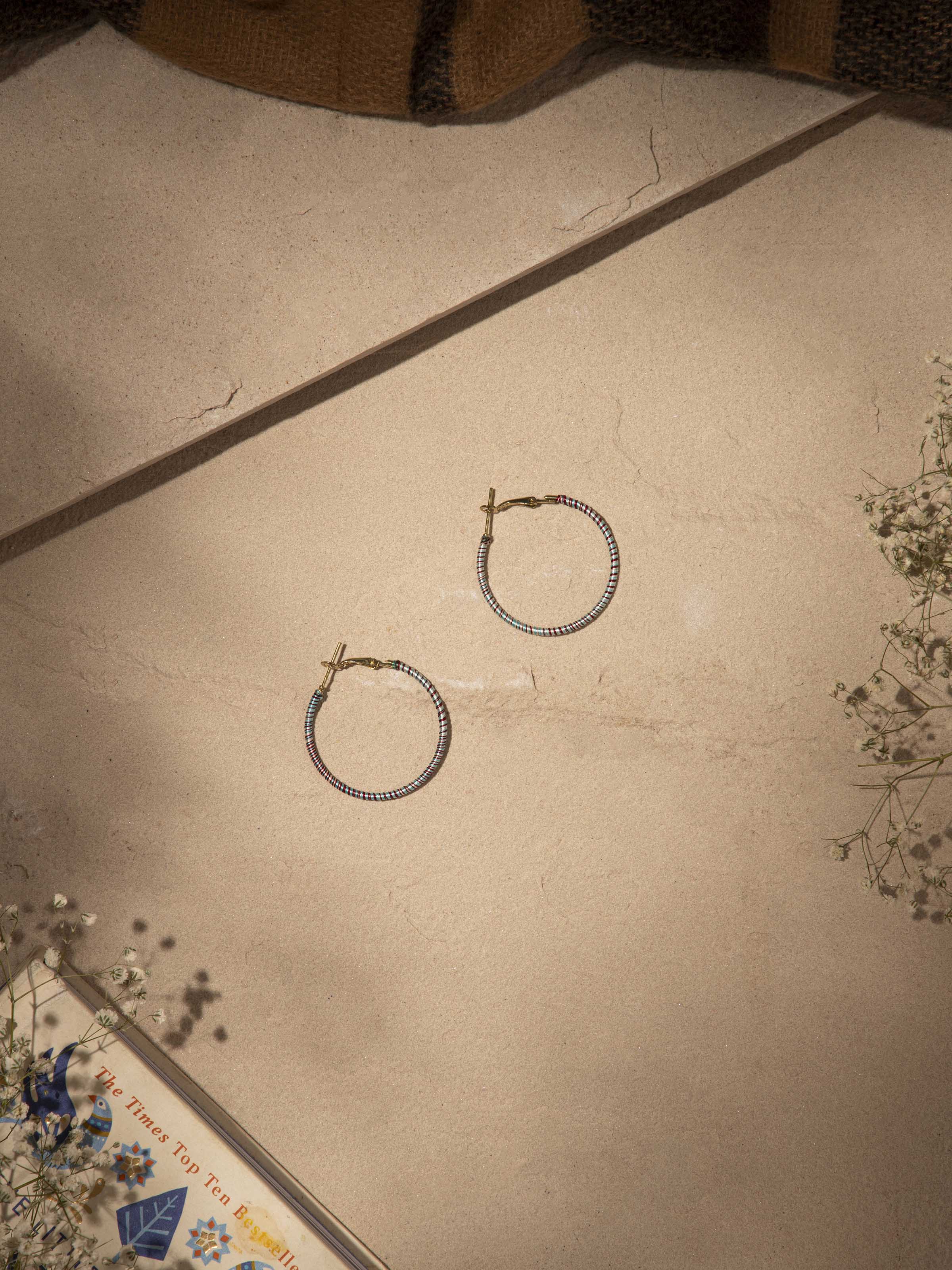 Side view of Handcrafted Long Necklace illustrating the length and detailed design.