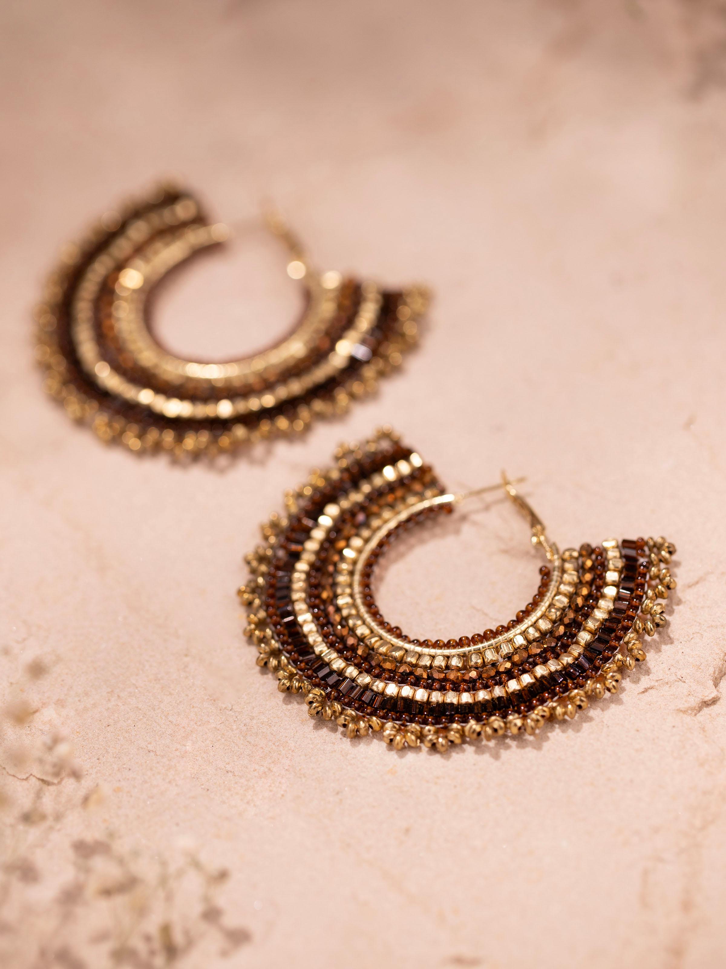 Detailed view of Handcrafted Hoop Earrings focusing on fine craftsmanship and design.