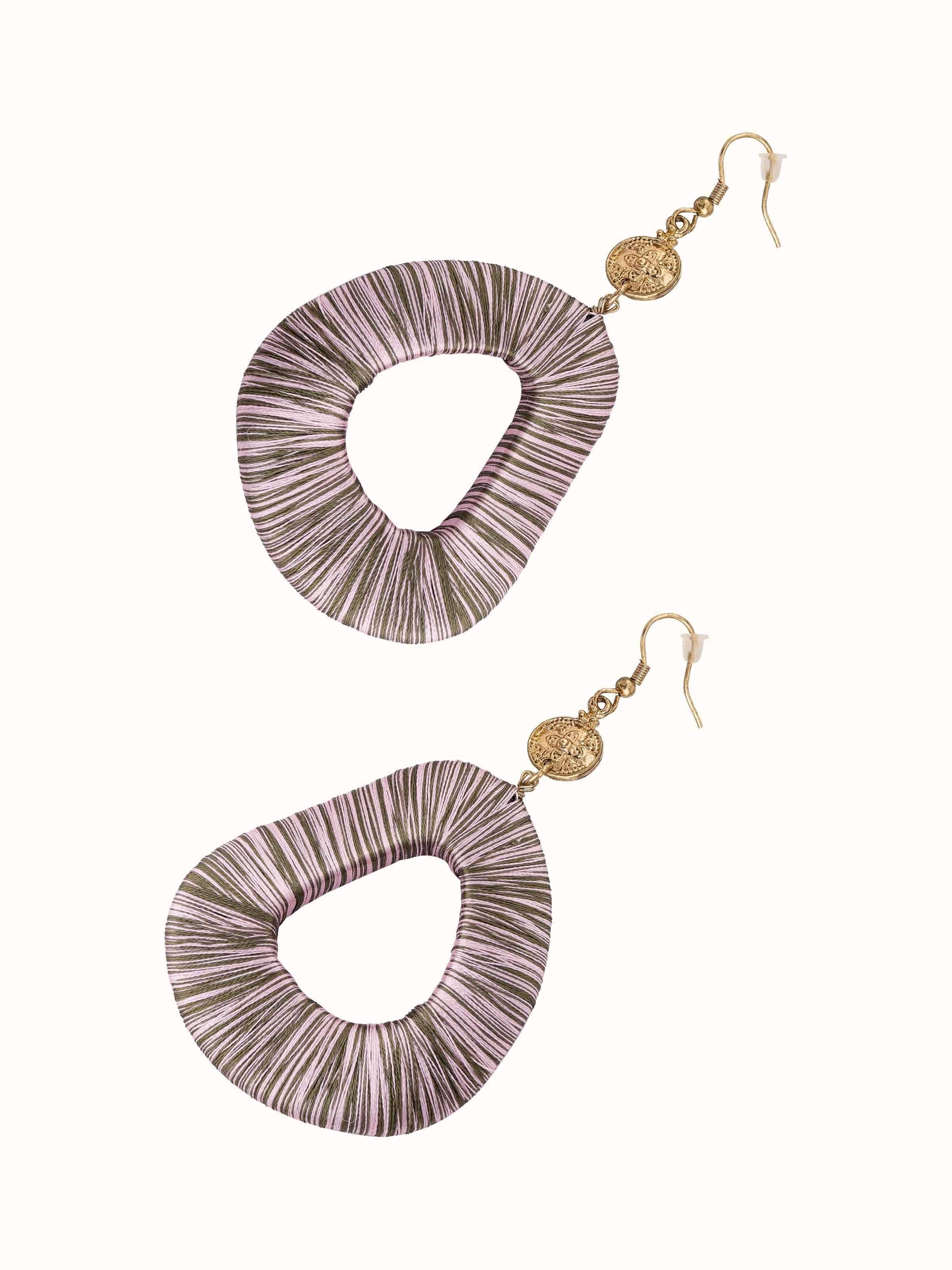 Back view of Handcrafted Drop Earrings showing the secure closure and overall elegant design.