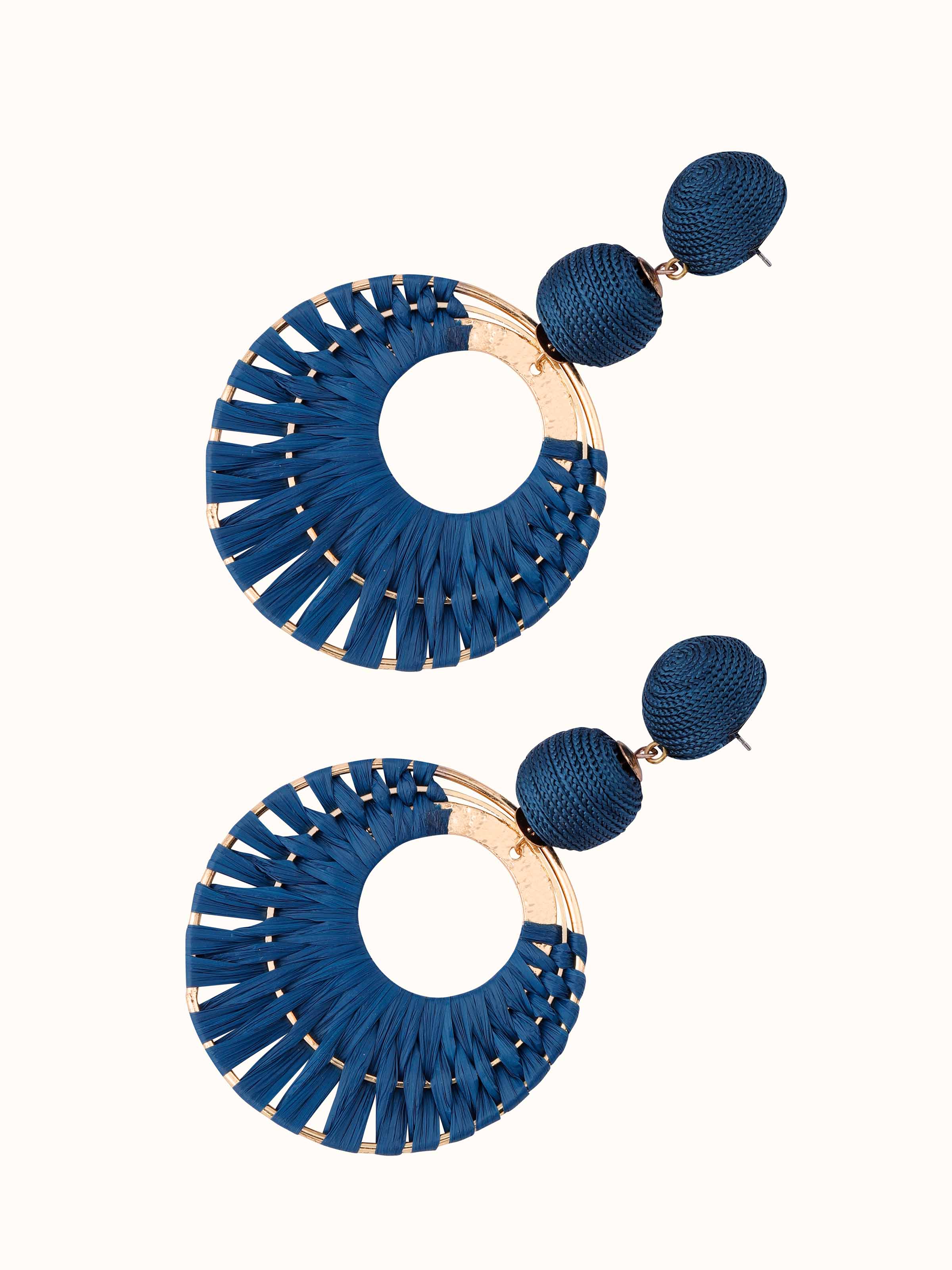 Back view of Handcrafted Drop Earrings featuring the secure clasp and detailed design.